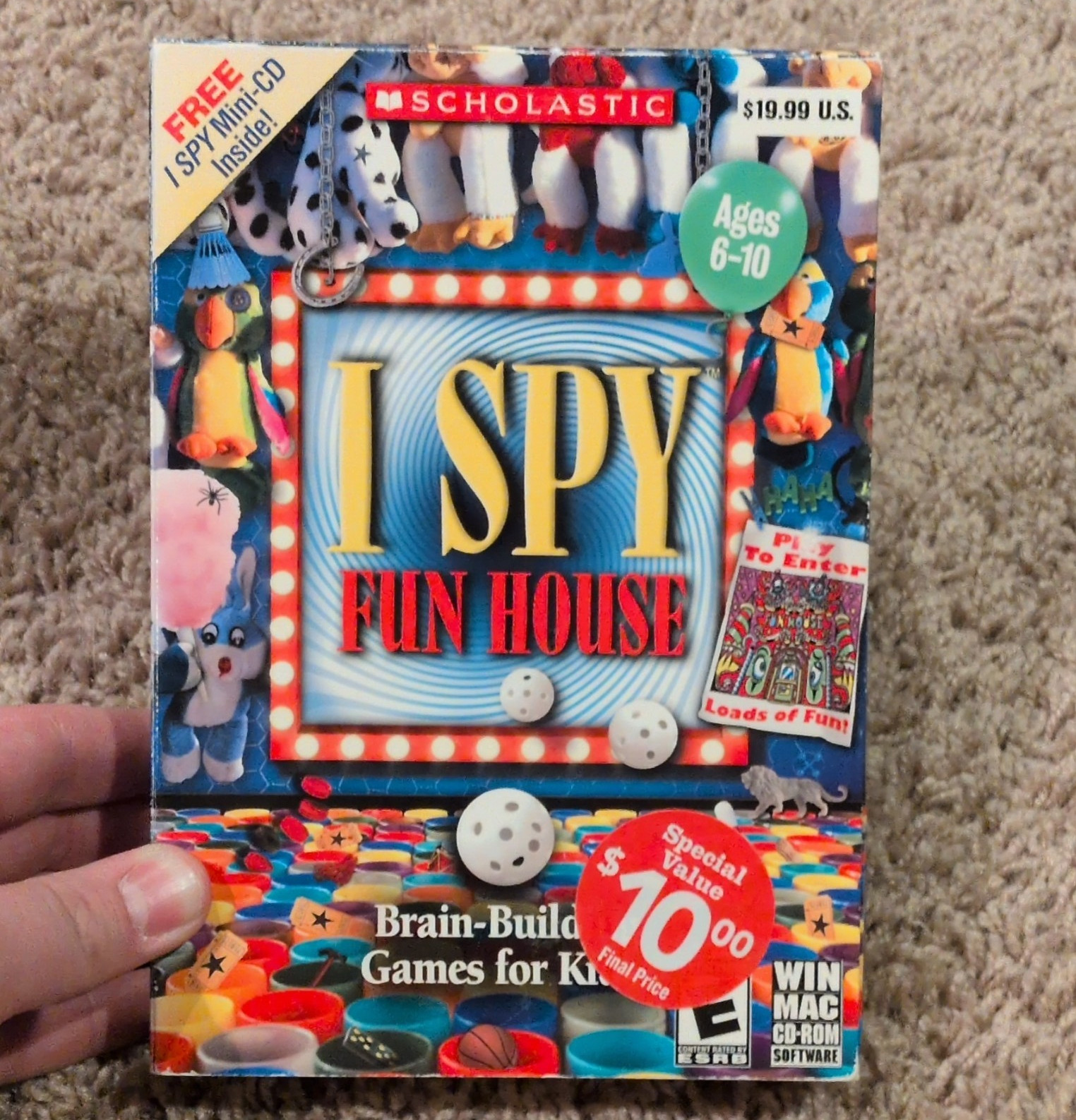 Scholastic I SPY Fun House CD-ROM Windows PC Game Sealed Disc