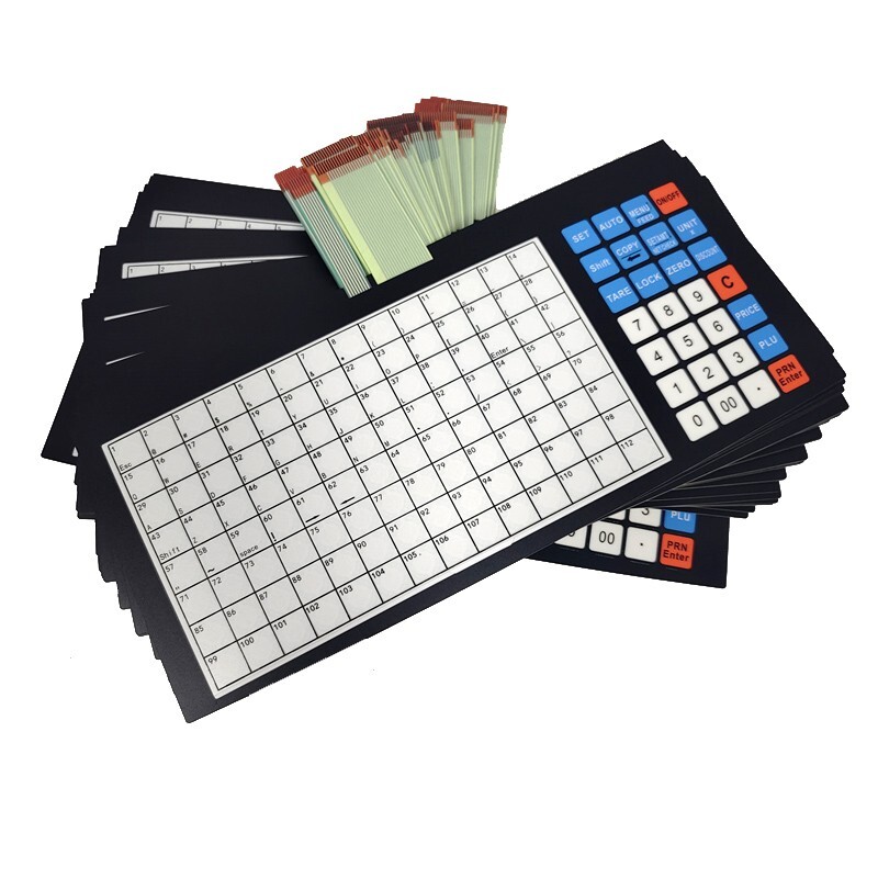 5x Keyboard Overlay Inner Circuitry For Rongta RLS1000A RLS1100C Printer English