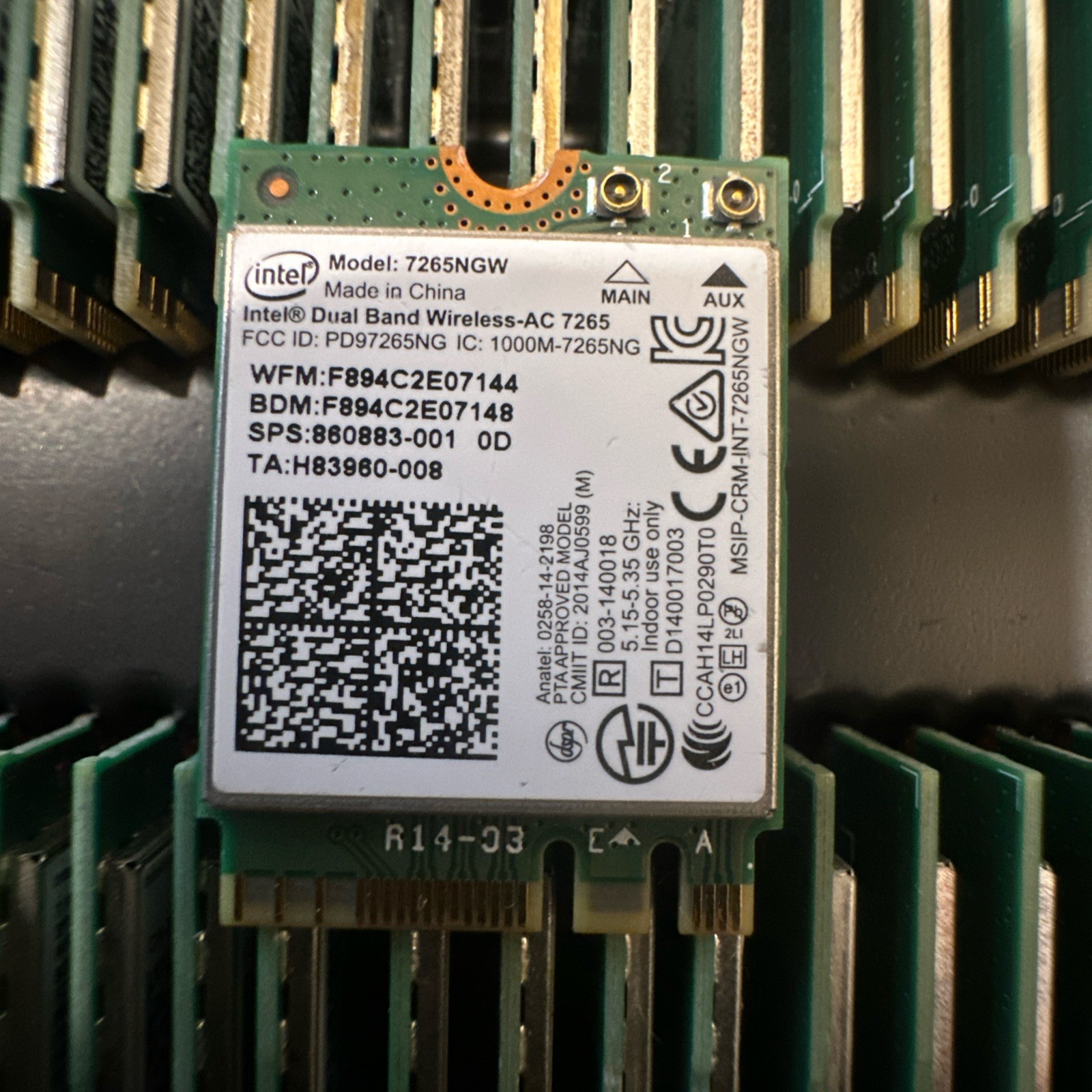 Genuine Intel Dual Band Wireless-AC 7265NGW WiFi 5 Bluetooth 4.2 M.2 2230 Card
