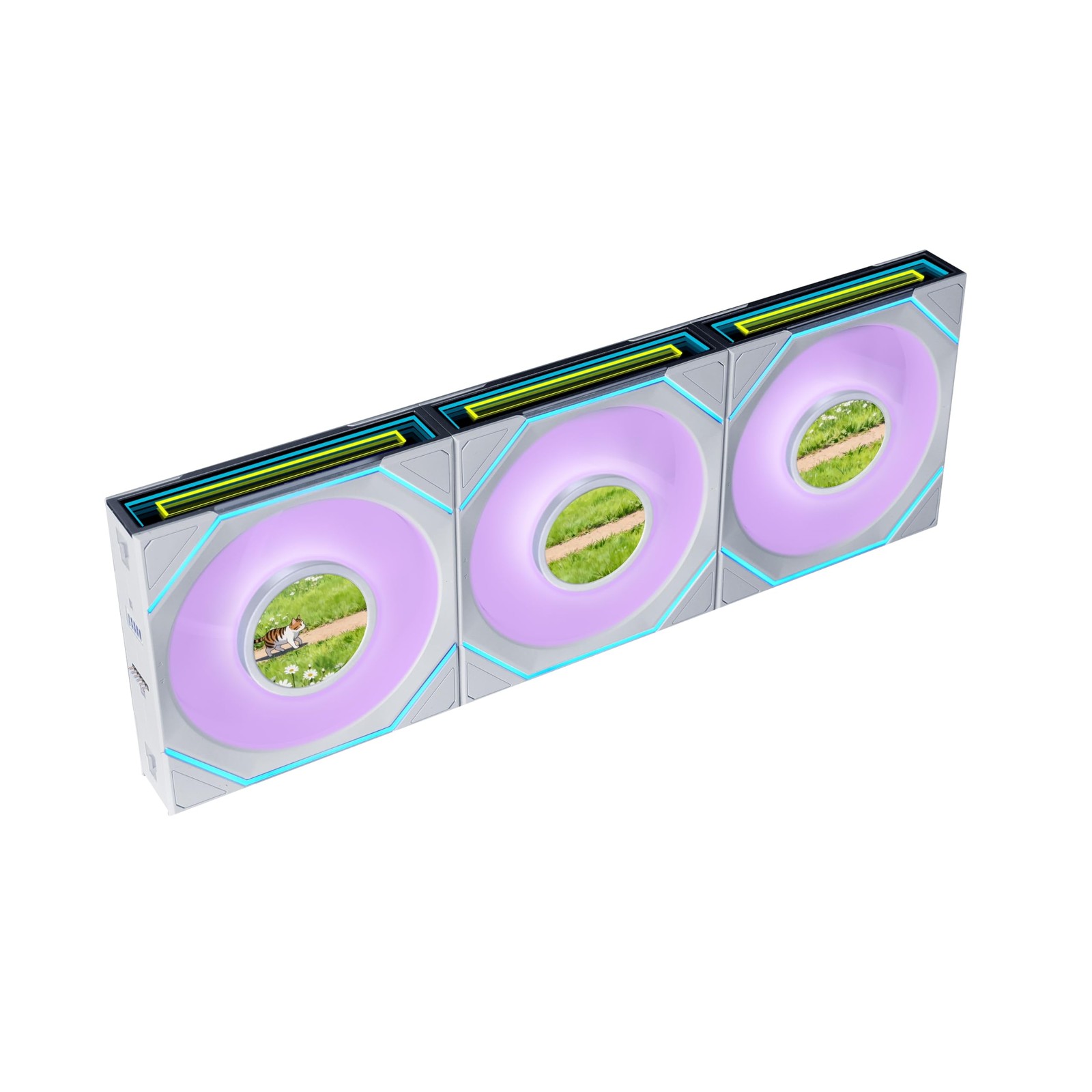 Lian Li UNI FAN SL Infinity LCD Flex 120mm Reverse Blade ARGB Fan, 3 Pack,