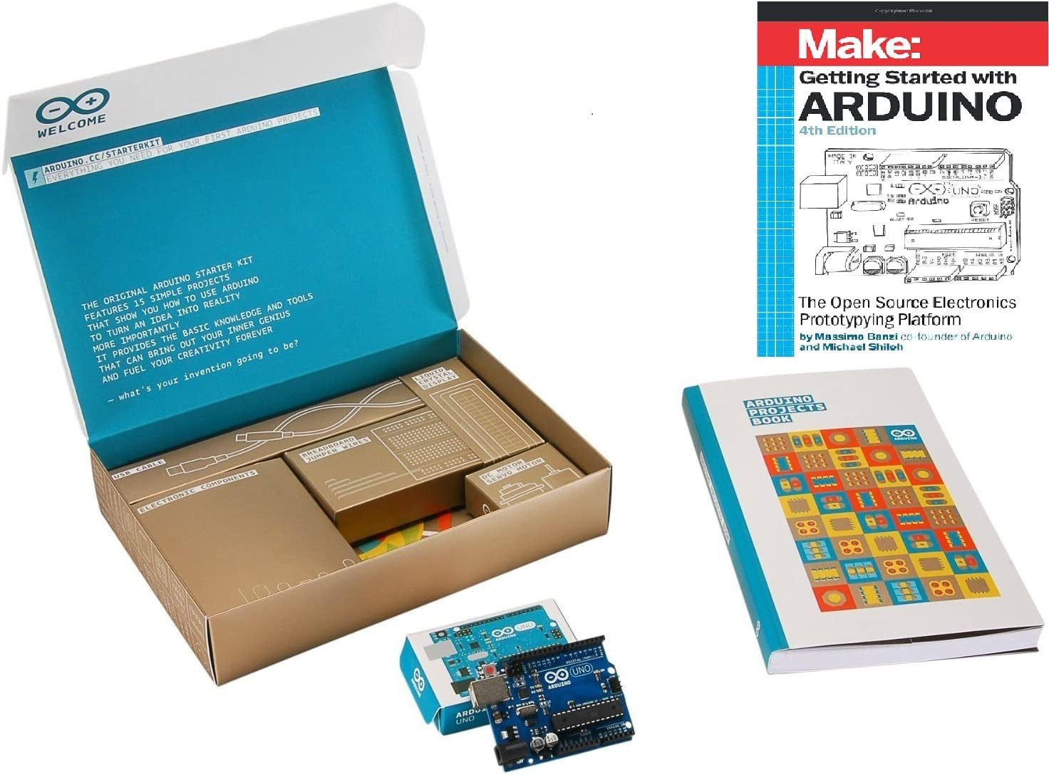 Arduino Starter Kit Deluxe Bundle with Getting Started Guide for Electronics