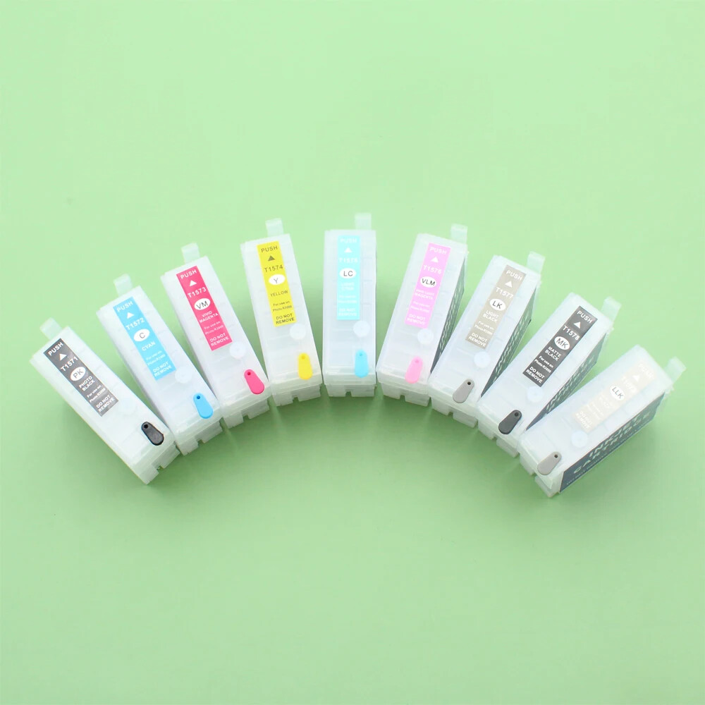 9 Colors/Set Refillable Ink Cartridge With ARC Chip For Epson Stylus Photo R3000