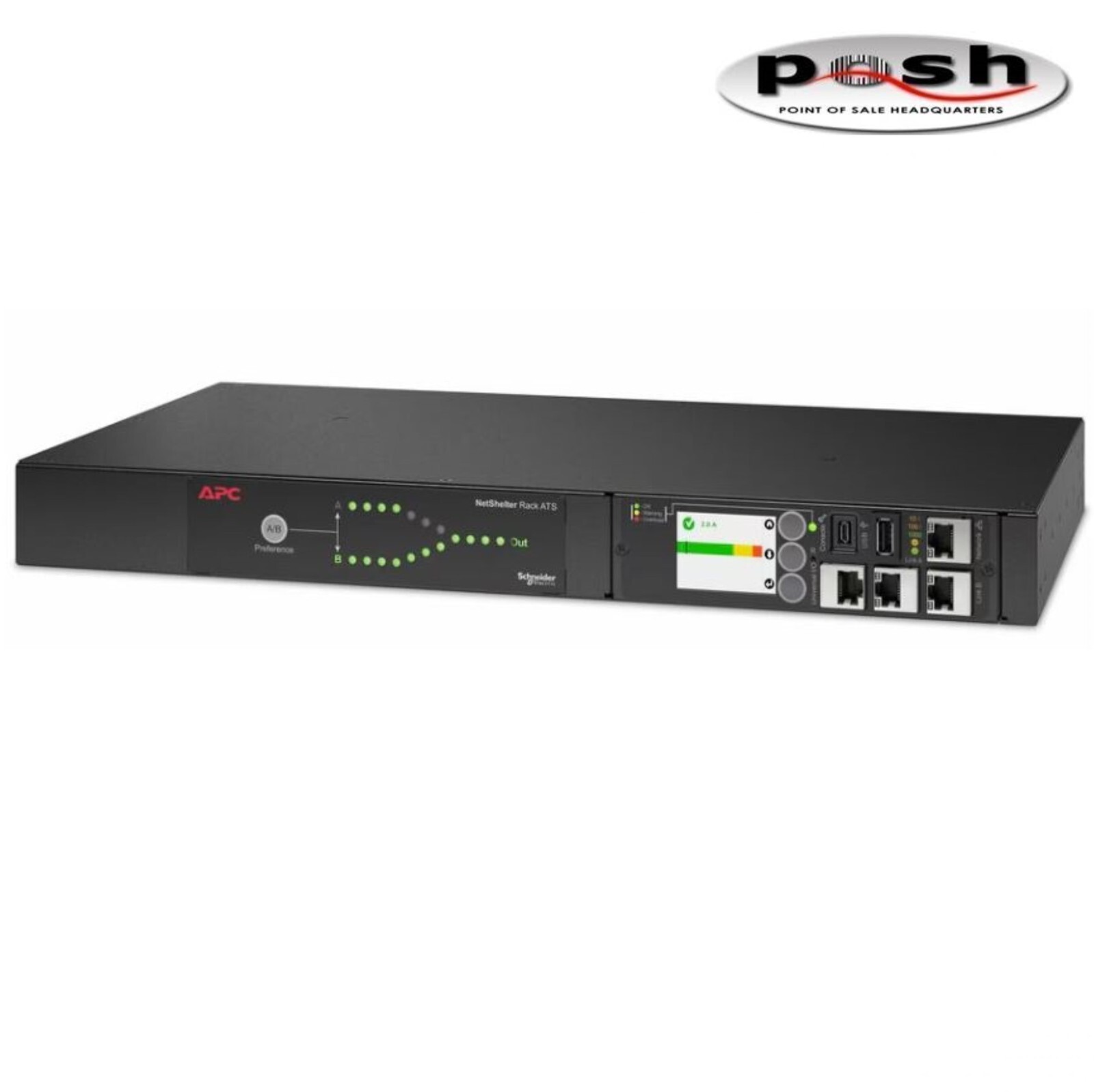 NEW - APC AP4450A Rack ATS 100/120V, 15A, 5-15P Inlet, (10) 5-15R Outlets