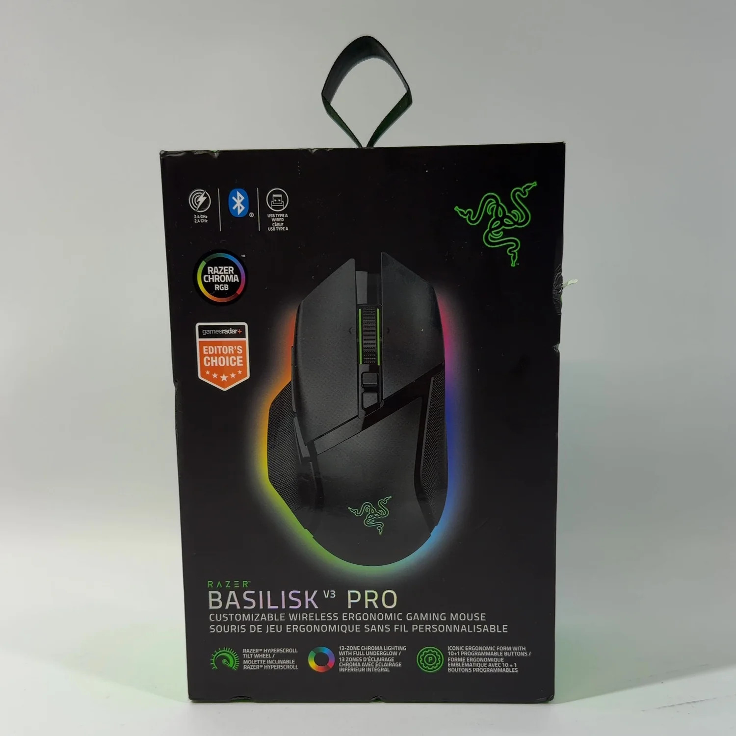 New Razer Basilisk V3 Pro RZ01-04620100-R3U1 Wireless Mouse Black