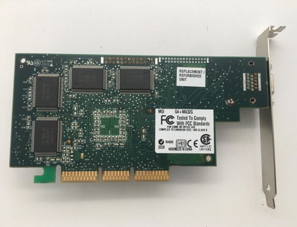 Matrox millenium g400  32mb g4+ma32g agp card 891-03 rev a, bulk, card only, vg