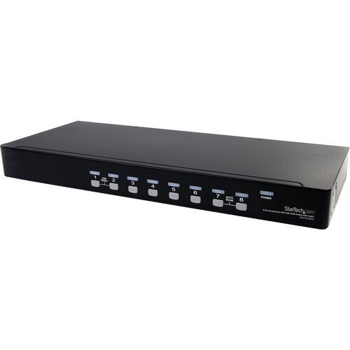 StarTech 8-Port Rackmount USB VGA KVM Switch with Audio STSV831DUSBA