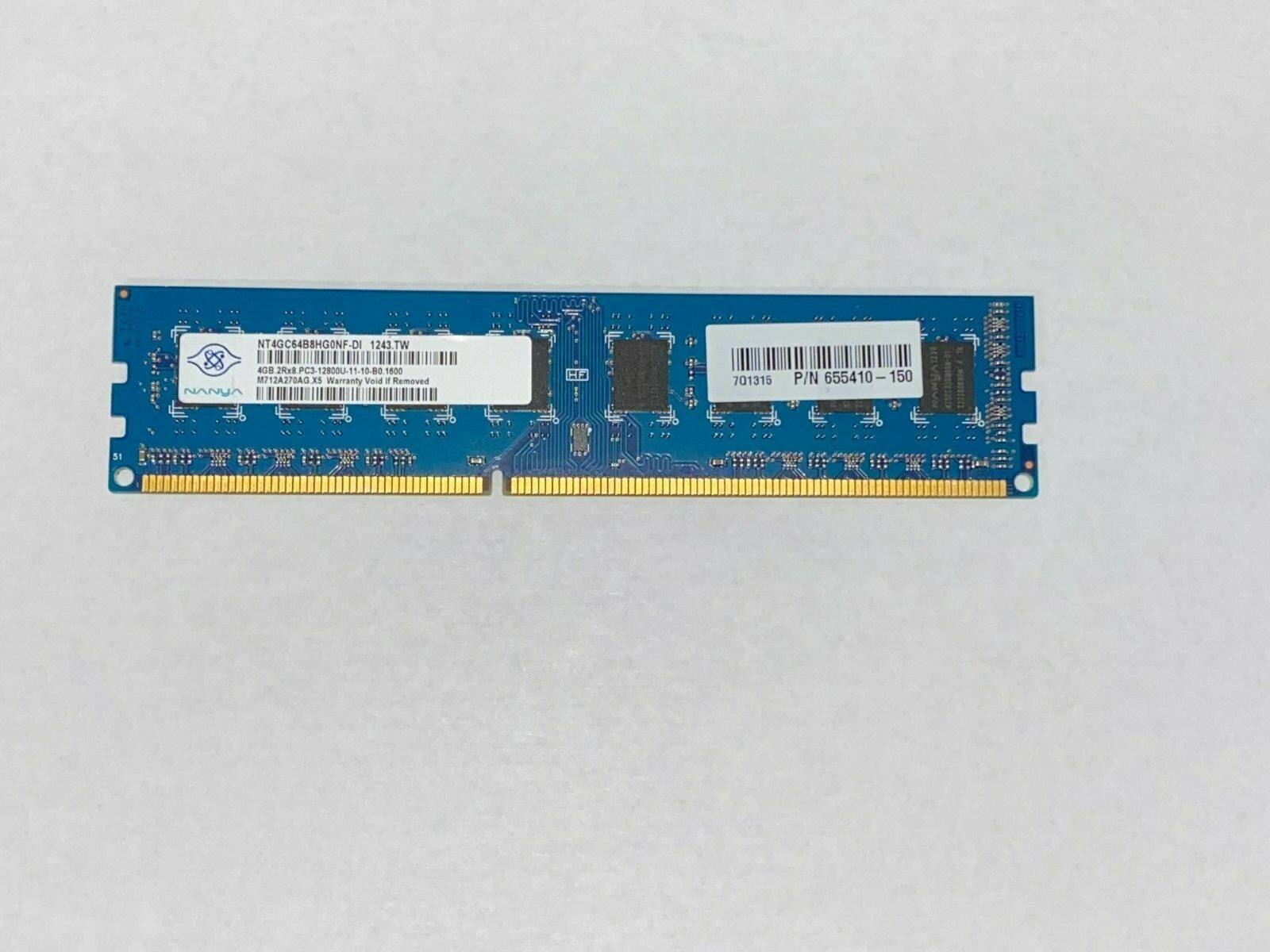 Nanya 4GB 1Rx8 PC3-12800U-11-10-B0 Ram Memory Module Upgrade Stick Part