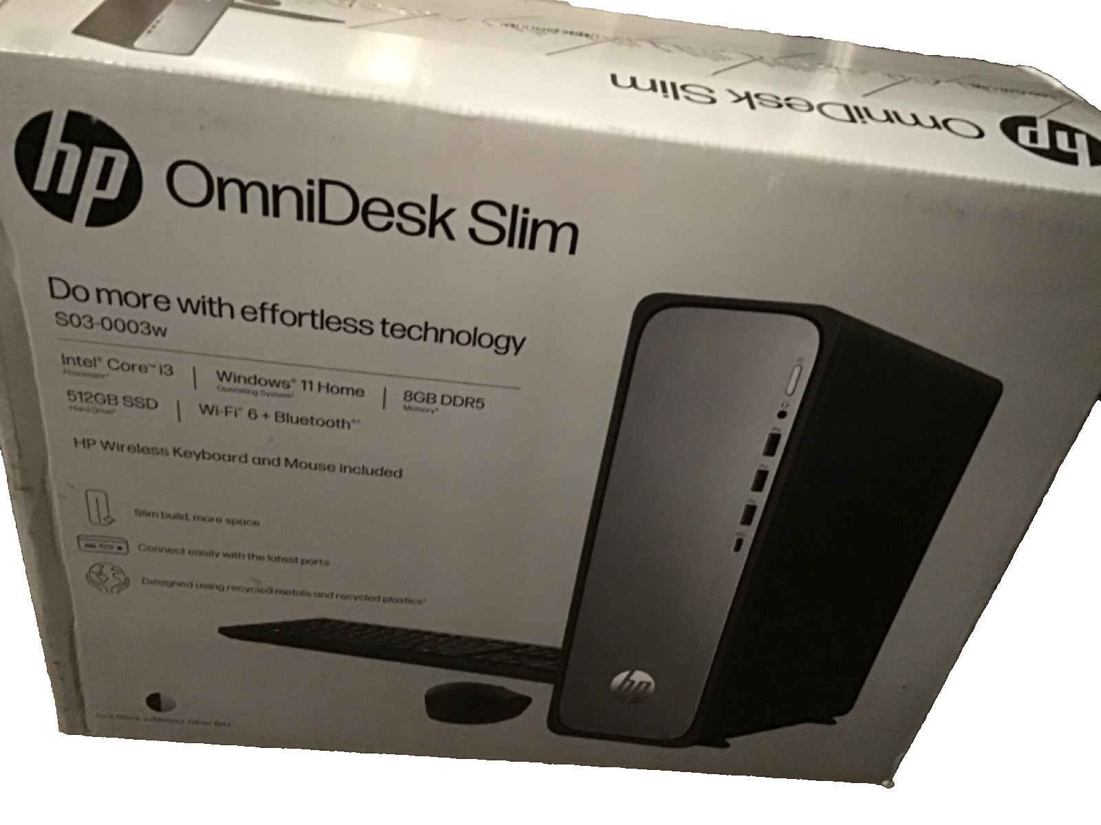 S03-0003W OmniDesk Slim PC i3-14100, Low Power RX 550, 8GB DDR5, 512 GB NVME