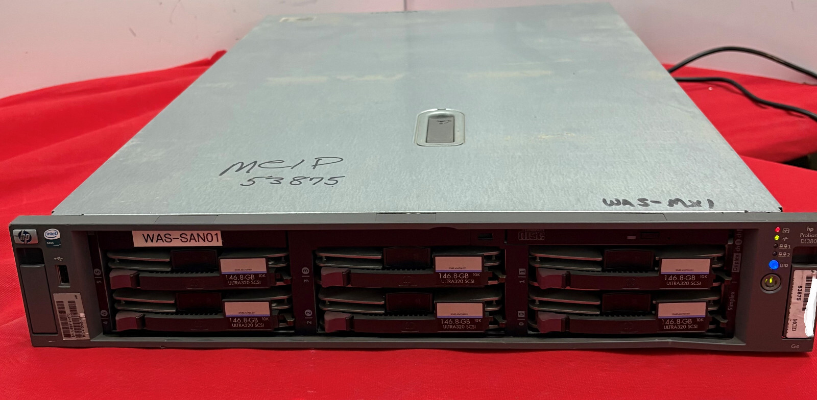 HP PROLIANT DL380 6 SLOT FOR HD 6 GB HOT SWAP - NO HD - NO MEMORY - PARTS/REPAIR