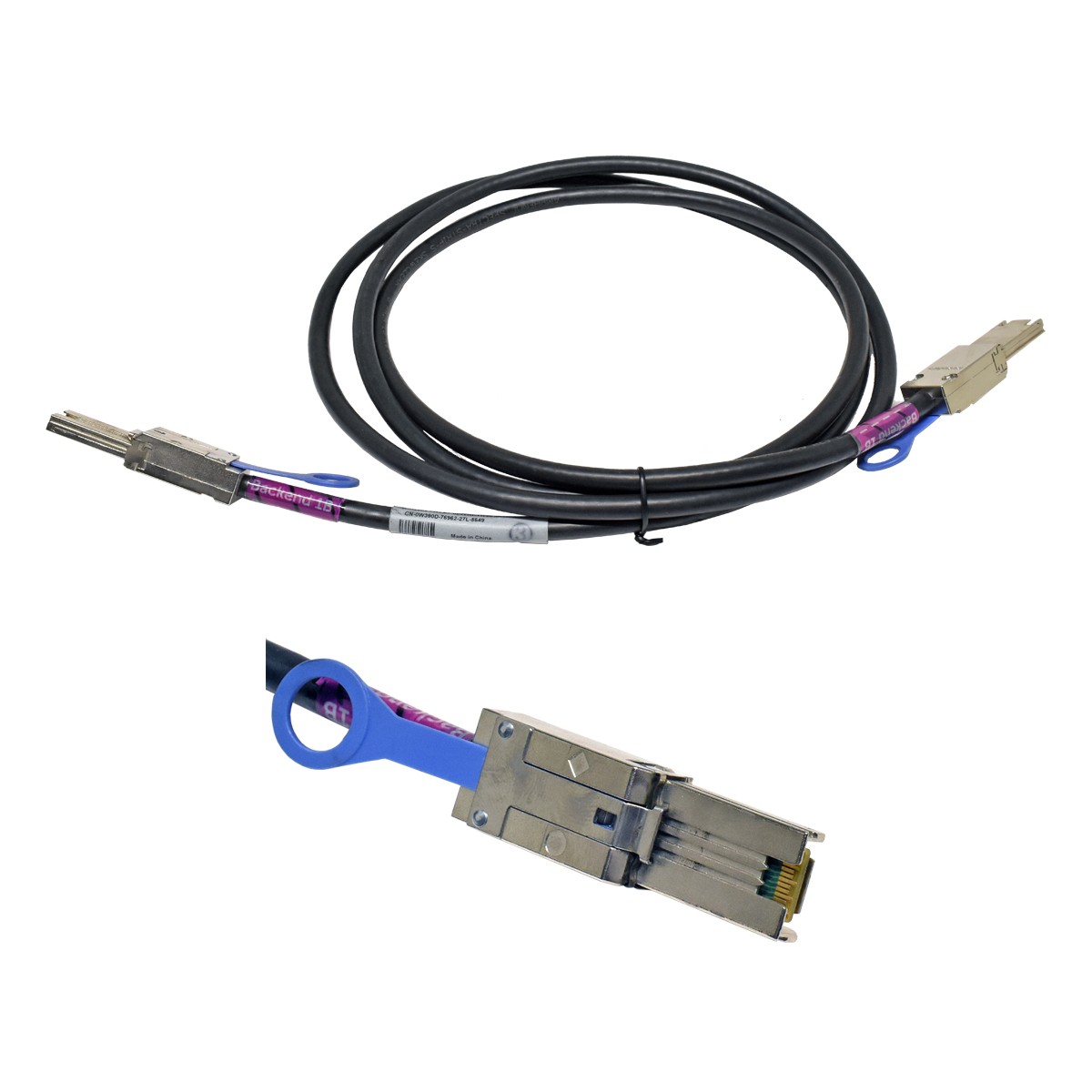 Data Cable 2m 6G Dell Mini SAS Lead 0W390D W390D SFF-8088 - SFF-8088