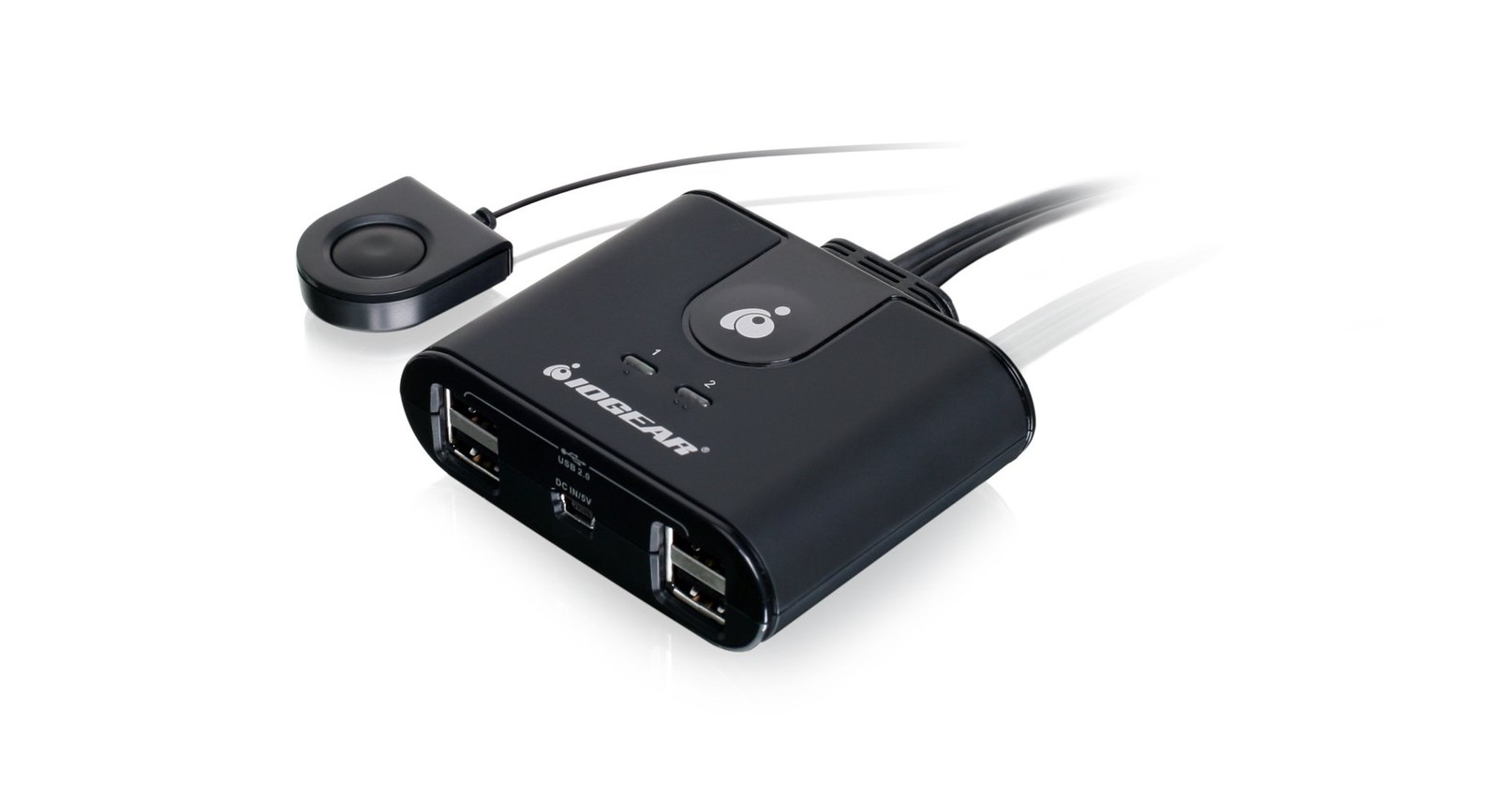 IOGEAR 2x4 USB Switch Share 4 USB Devices Between 2 Computers with Easy Switc...