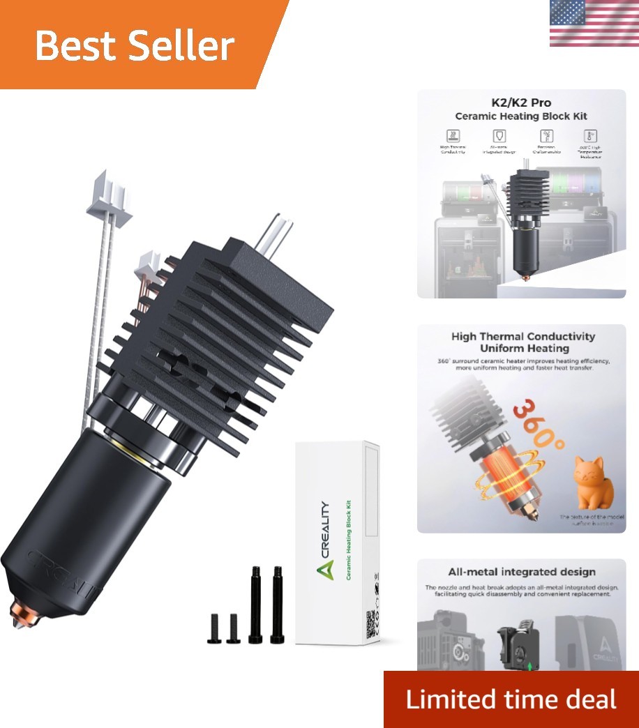 Official K2/K2 Pro Hotend Kit, Upgrades Ceramic Heating Block Kit, Unicorn Qu...