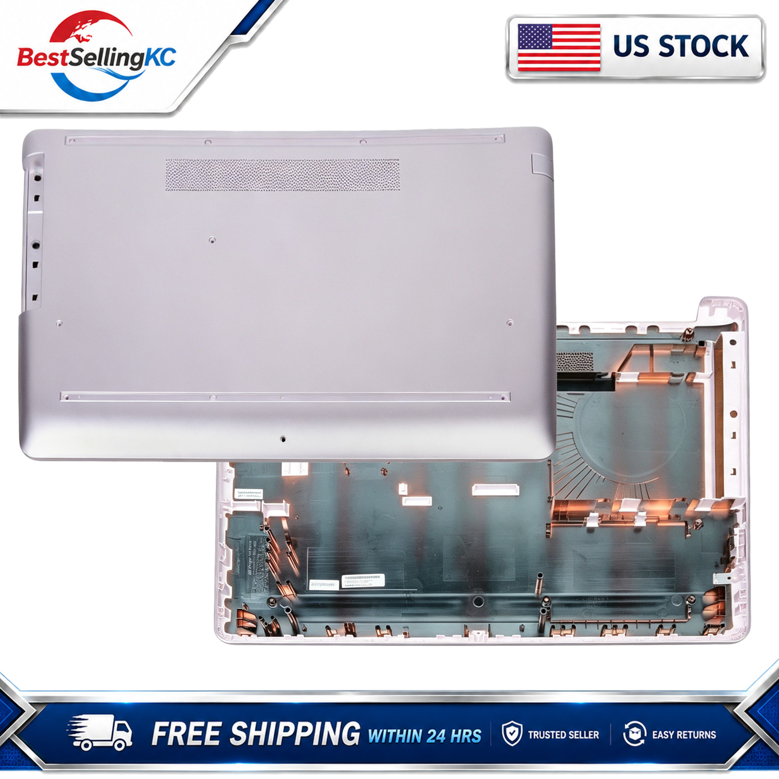 Pink Laptop Bottom Cover L25492-001 For HP Pavilion 17-BY Lower Case