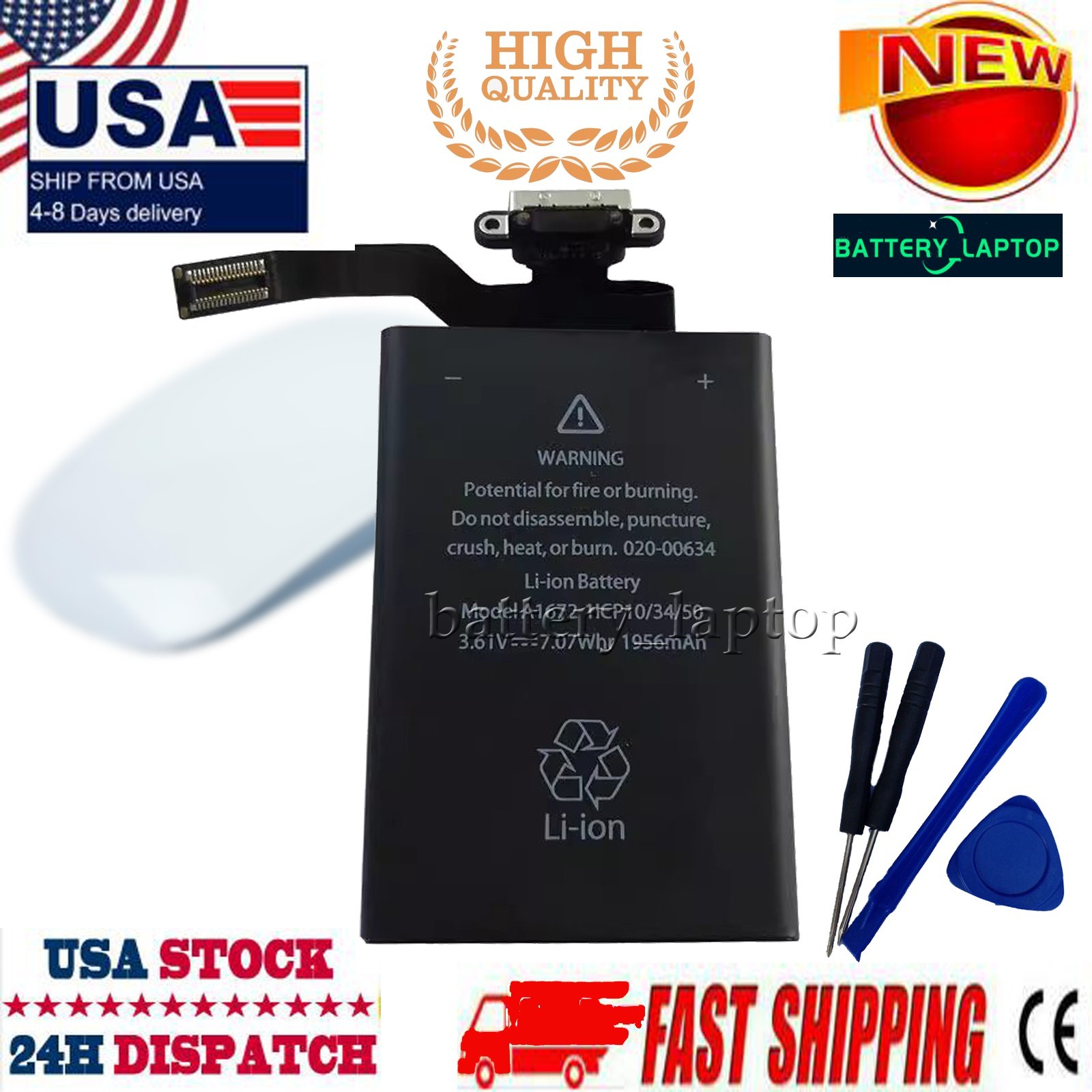 New Battery for Apple Magic Mouse 2, A1657, A1672, 020-00633