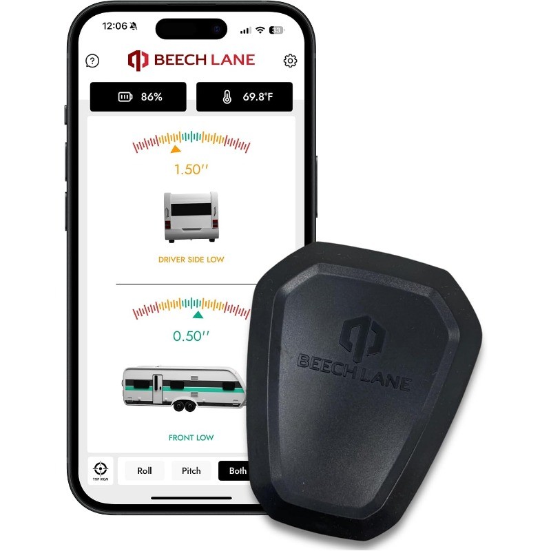 Wireless RV Leveling System, Made in the USA, User-Friendly Phone App With