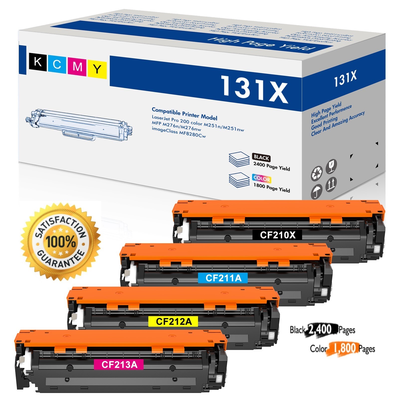 4x CF210A Toner for HP 131A LaserJet Pro 200 Color MFP M276nw M251n M251nw M251