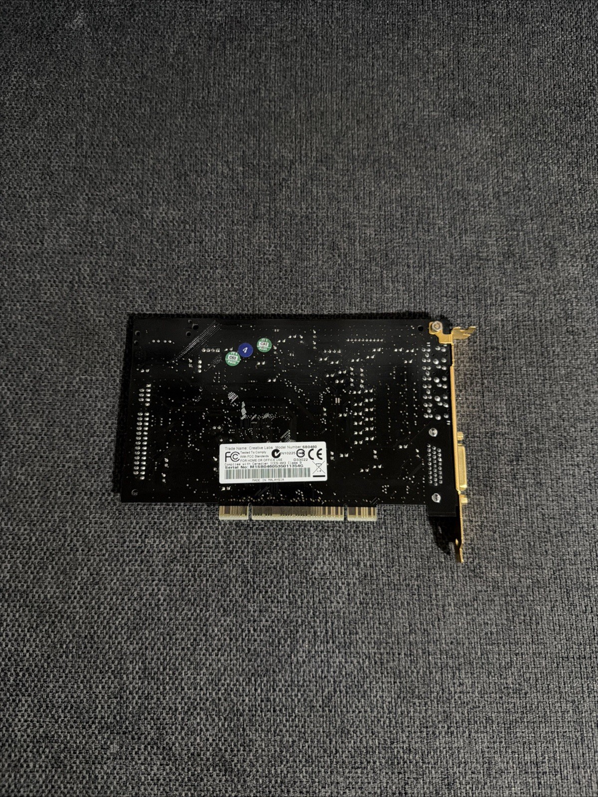Creative Sound Blaster SB0460 Sound Card labs vintage PC card