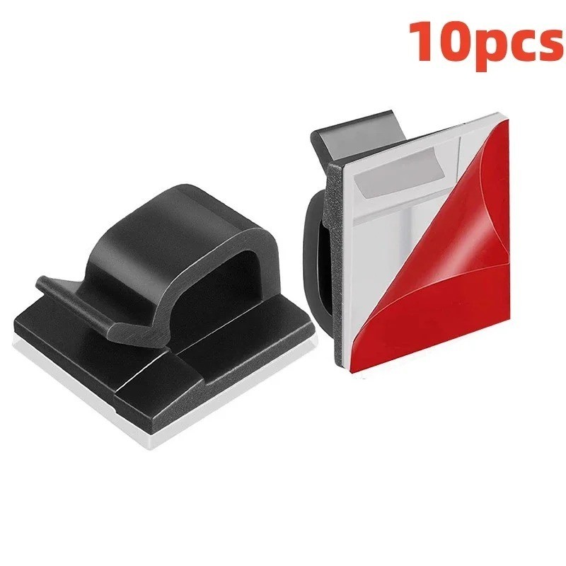 50Pcs Cable Clips Self-Adhesive Cord Wire Holder Management Organizer Clamp