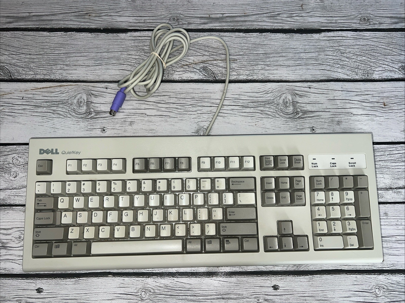 Dell QuietKey PS/2 Wired RT7D5JTW MECHANICAL Keyboard 0003340D - CLEAN
