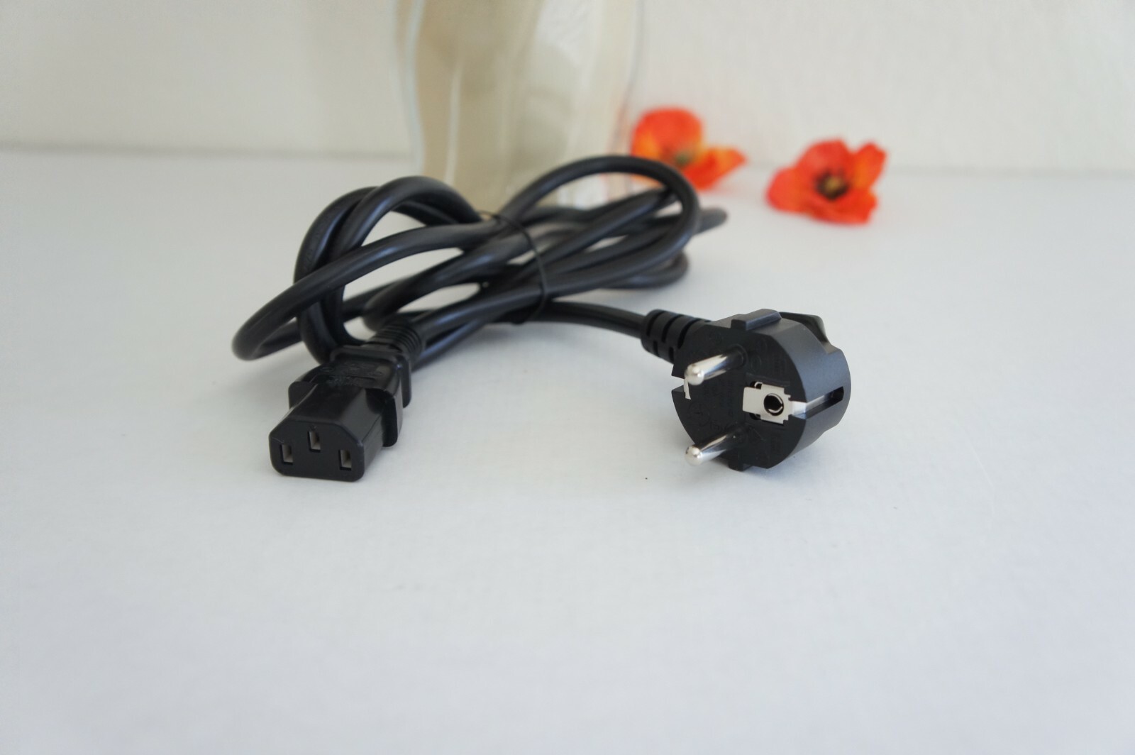 New I-Sheng SP-023 16A 250W Europe outlet Power Cord Black