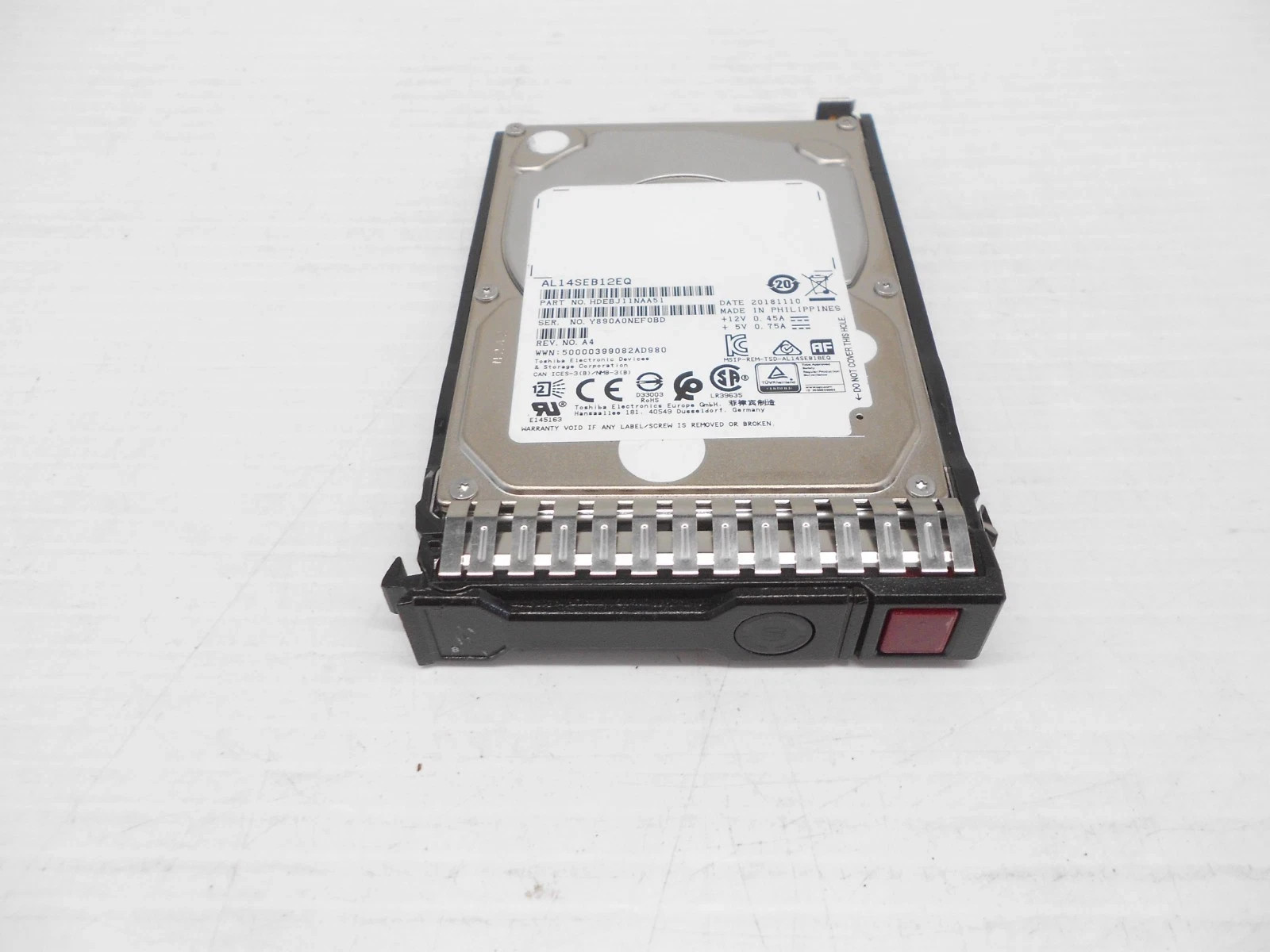 HP 1.2TB 10K SAS 2.5" 12G Server Hard Drive DL360 DL380 Gen8 G8 Gen9 G9 G10