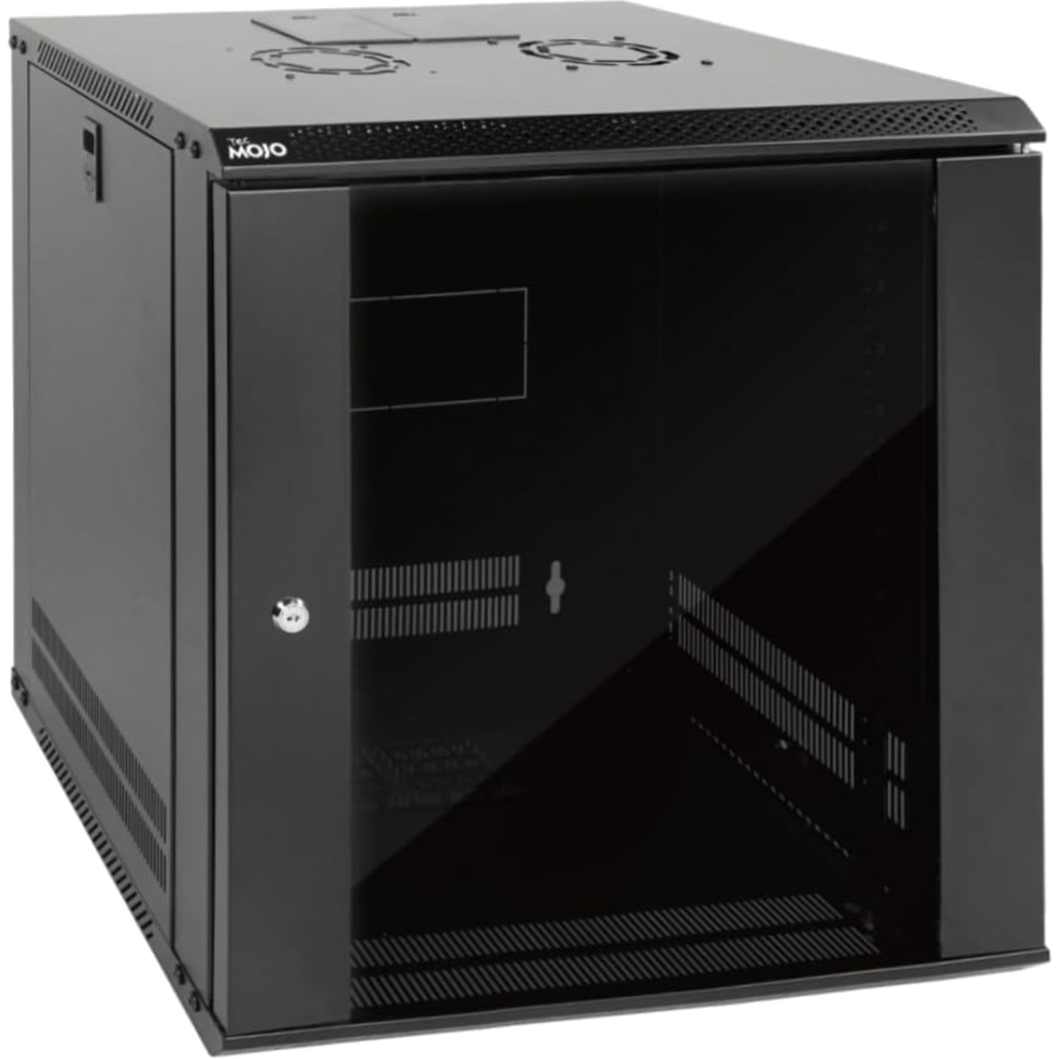 Tecmojo 12U Wall Mount Server Cabinet Rack Enclosure Lockable Door Black