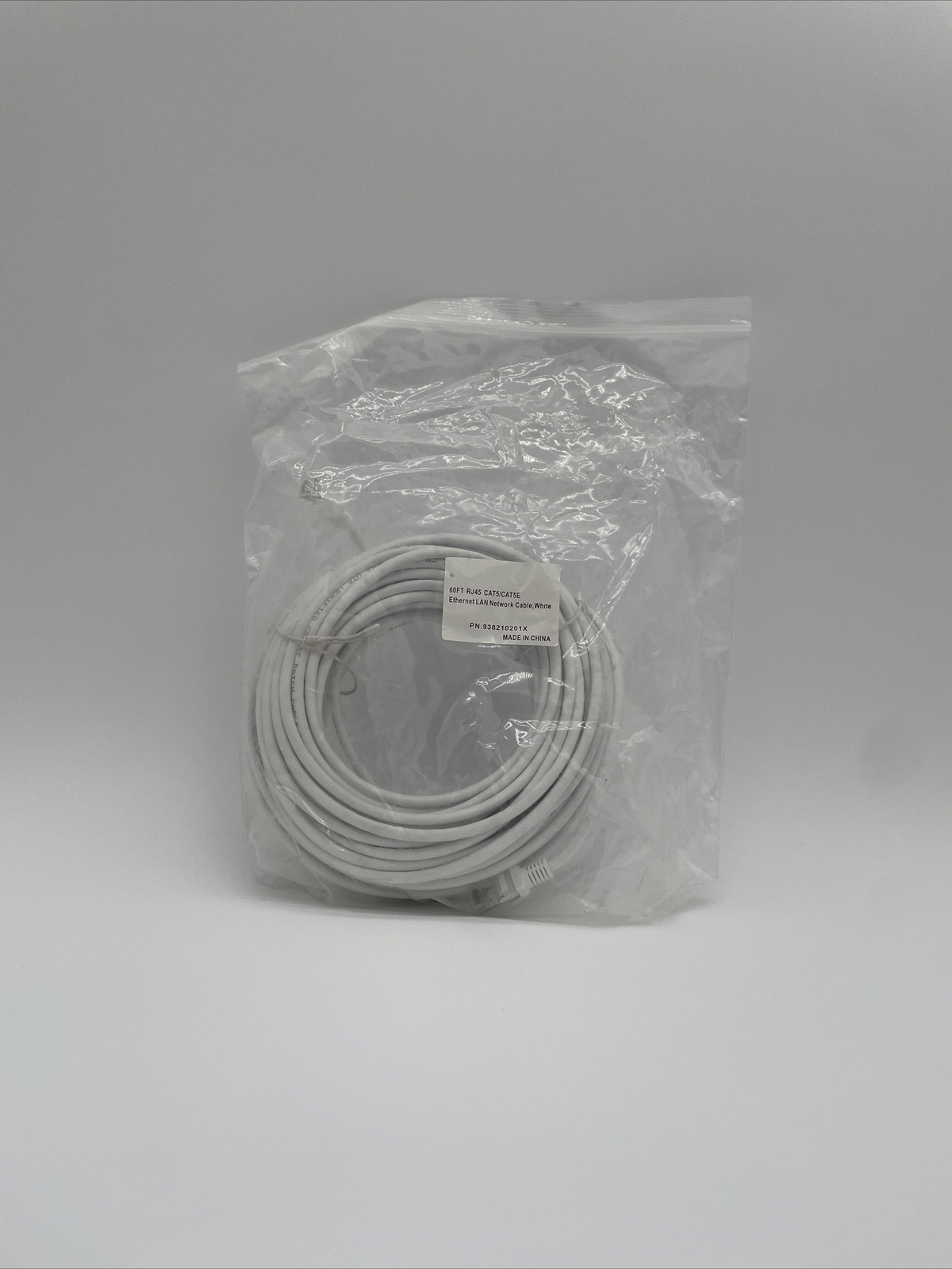 60ft Cat5e Ethernet Cable Network RJ45 Security Camera+coupler connector White