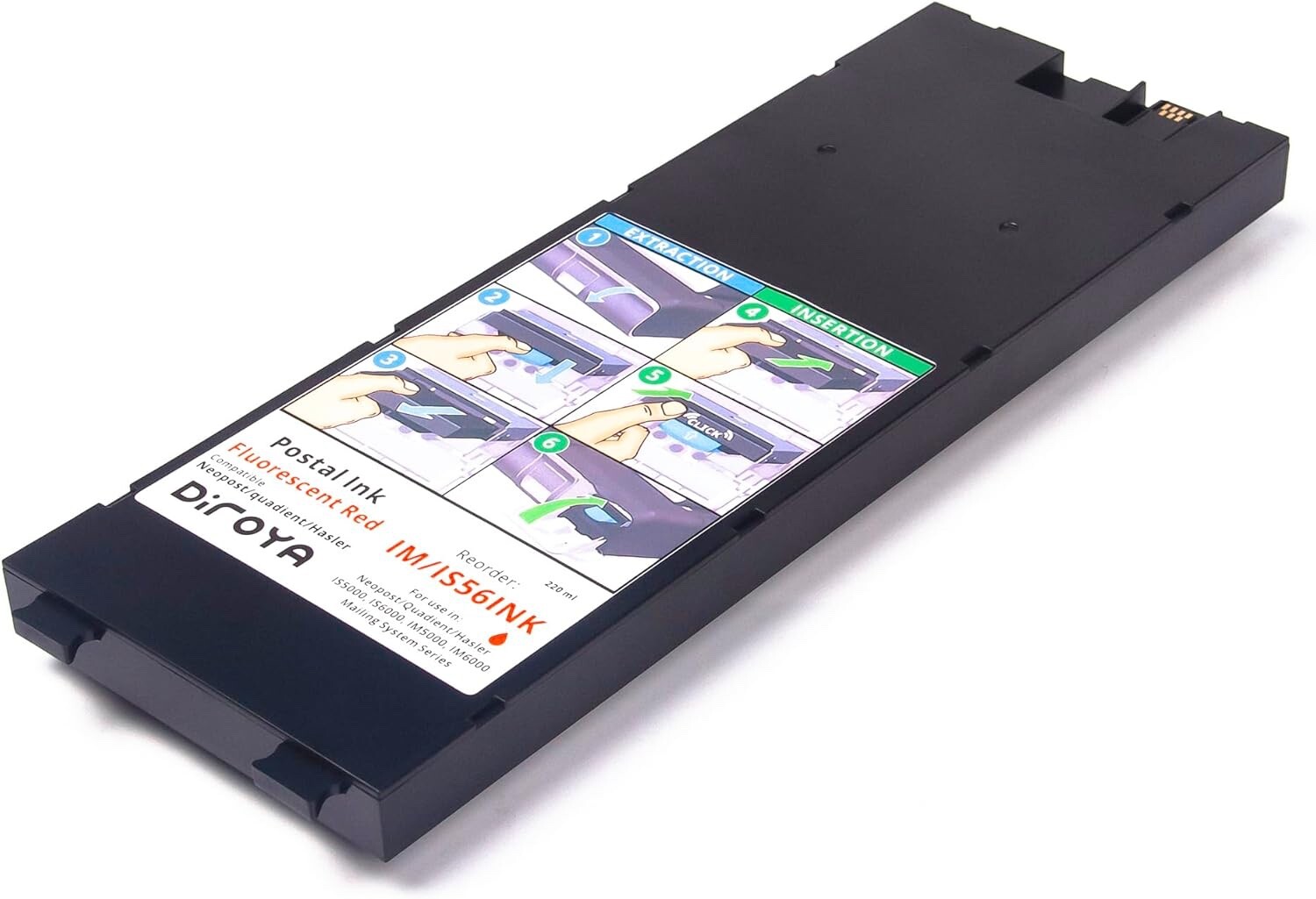 IS56INK 4137700D Ink Tank for Neopost Quadient Hasler IS5000, IS6000 Fluorescent