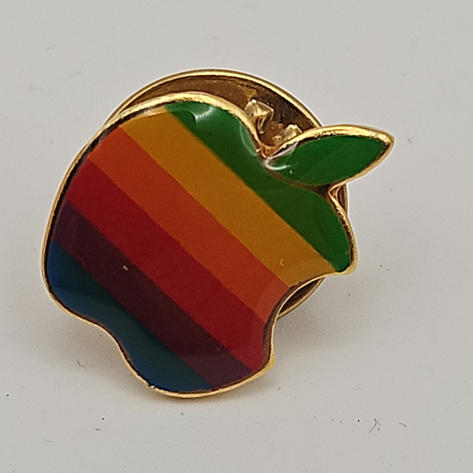 Retro Vintage Apple Computer Rainbow Logo Enamel Lapel Pin Macintosh #V13