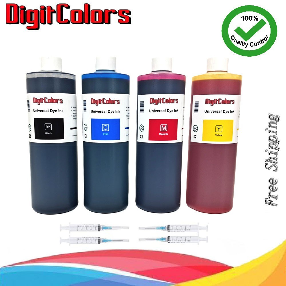 4x500ml Ink cartridge refill kit bottles for HP Canon Epson Dell Brother Kodak