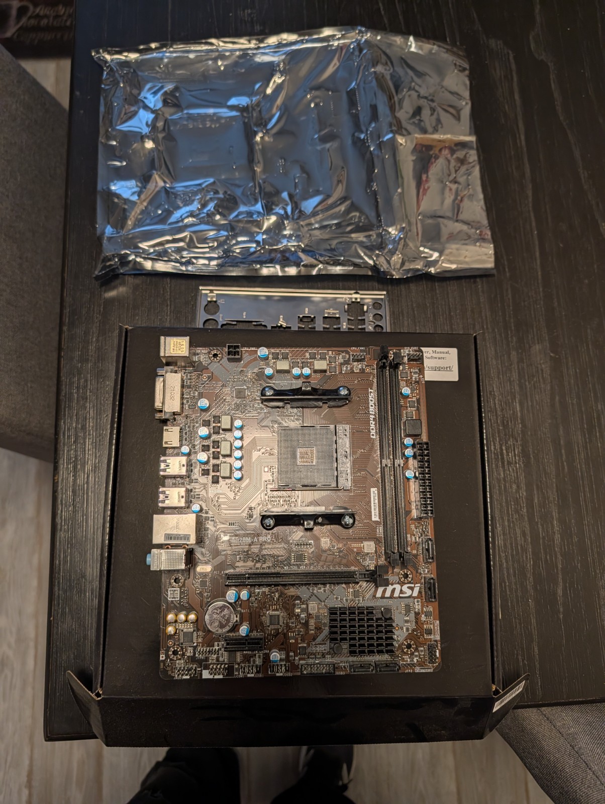 FOR PARTS-MSI A320M-A PRO AM4 AMD A320 USB3.2 Gen1 Micro-ATX Motherboard
