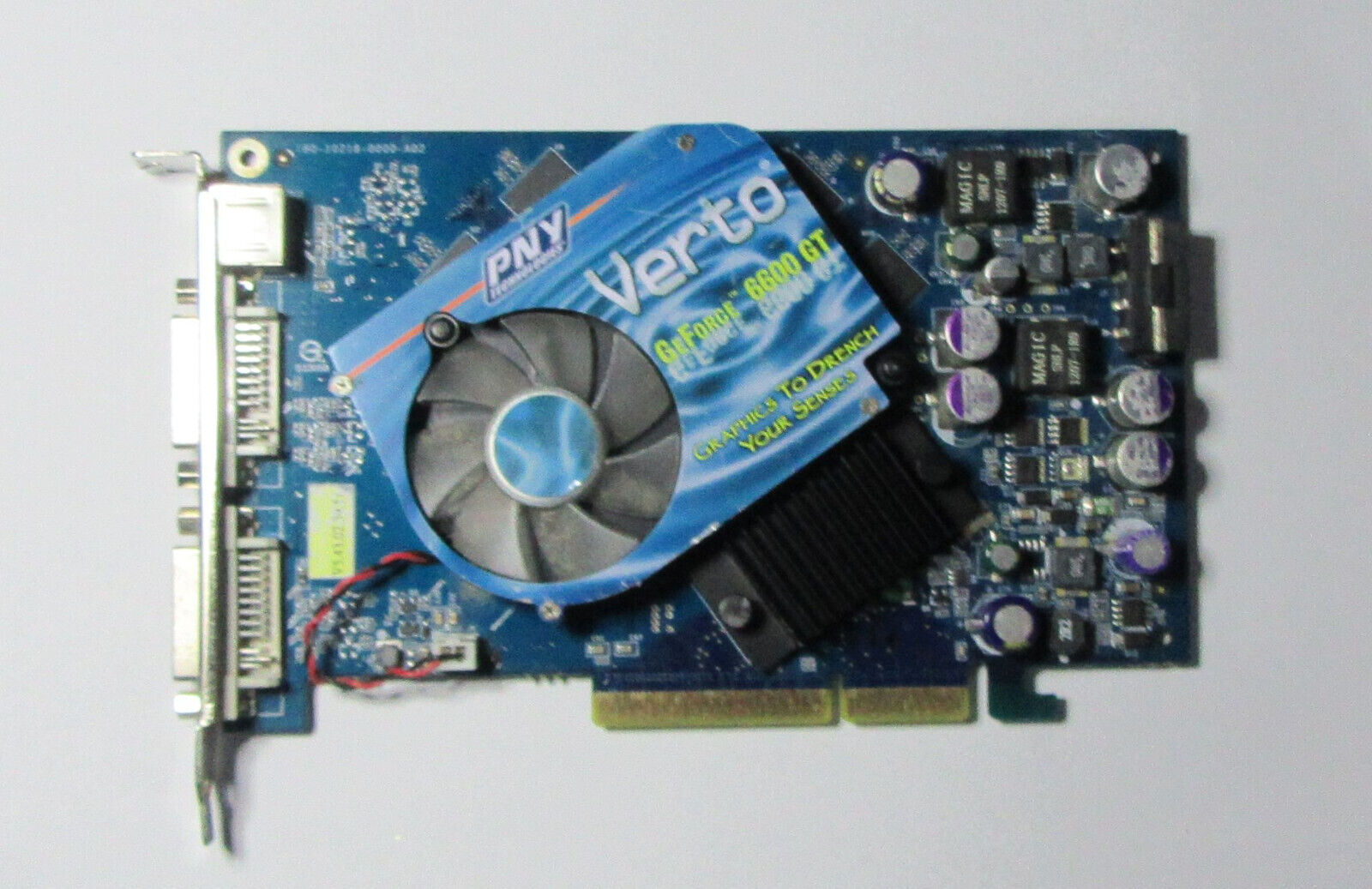 RARE VINTAGE PNY VCG6600GAPB Geforce 6600GT AGP Video Card for PARTS
