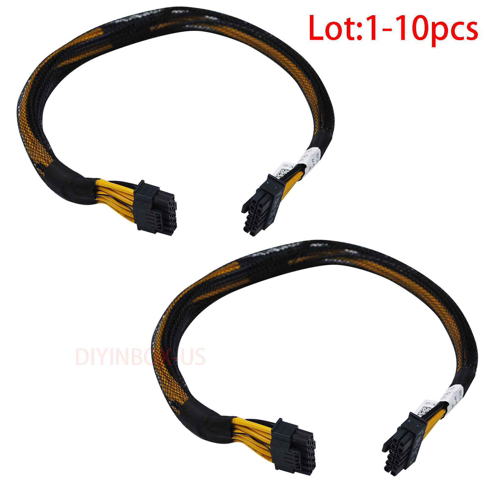 Lot Dell R750 R750XS R7525 12 Pin to 12+4pin GPU Power Cable F8NXW 0F8NXW 40cm