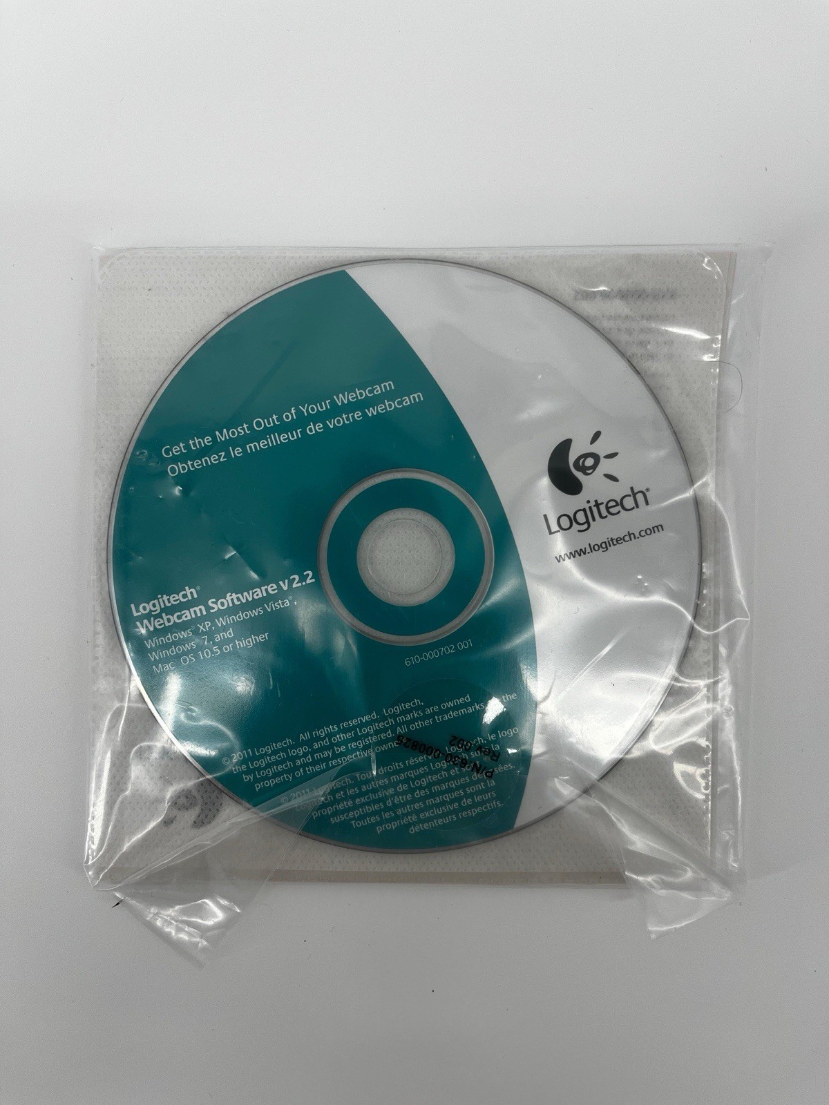 Logitech Webcam Software V2.2 PC Disk for Windows XP Vista 7 Web Cam 2.2