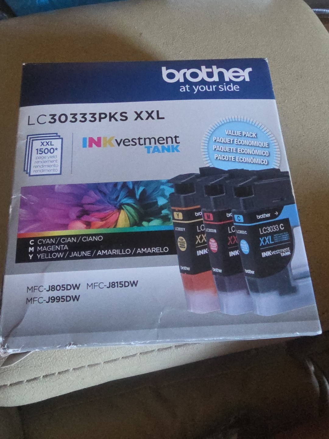 Brother LC30333PKS XXL Cyan Magenta Yellow Best By 06/2025