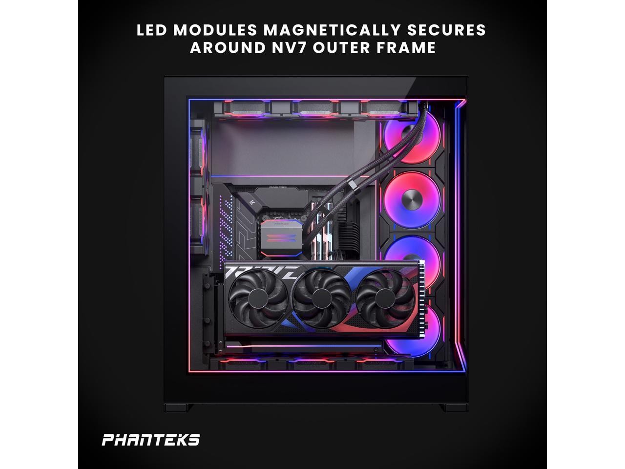 NV7 Premium DRGB Kit, 4x D/A-RGB LED modules for NV7 outer frame, Black Phanteks