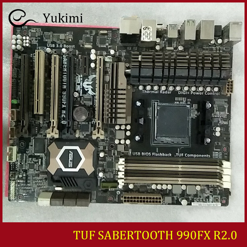 FOR ASUS TUF SABERTOOTH 990FX R2.0 AMD 990FX AM3 32GB ATX Motherboard Test OK