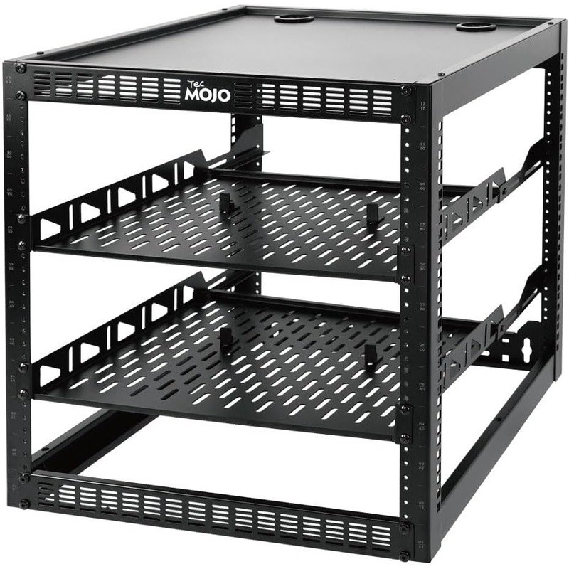 12U Open Frame Network Rack Heavy Duty Server Rack W/ Shelves Mounting Hardware