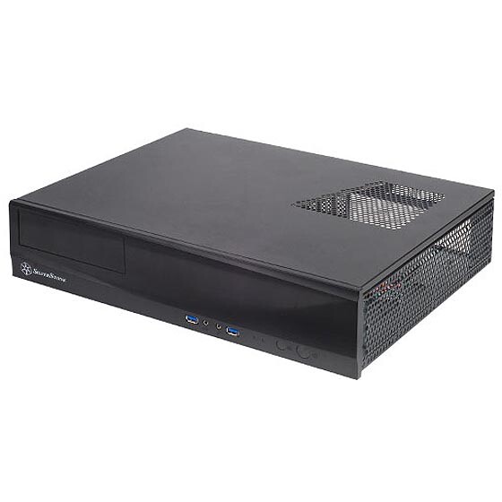 SilverStone SST-ML03B HTPC Computer Case Slim Black USB3.0 Fan Filter Audio jack