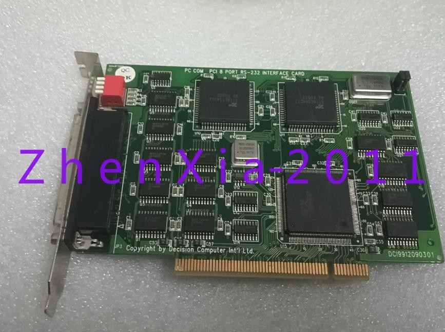 1pc used PC COM PCI 8 PORT RS-232 INT ERFACE CARD Acquisition Card