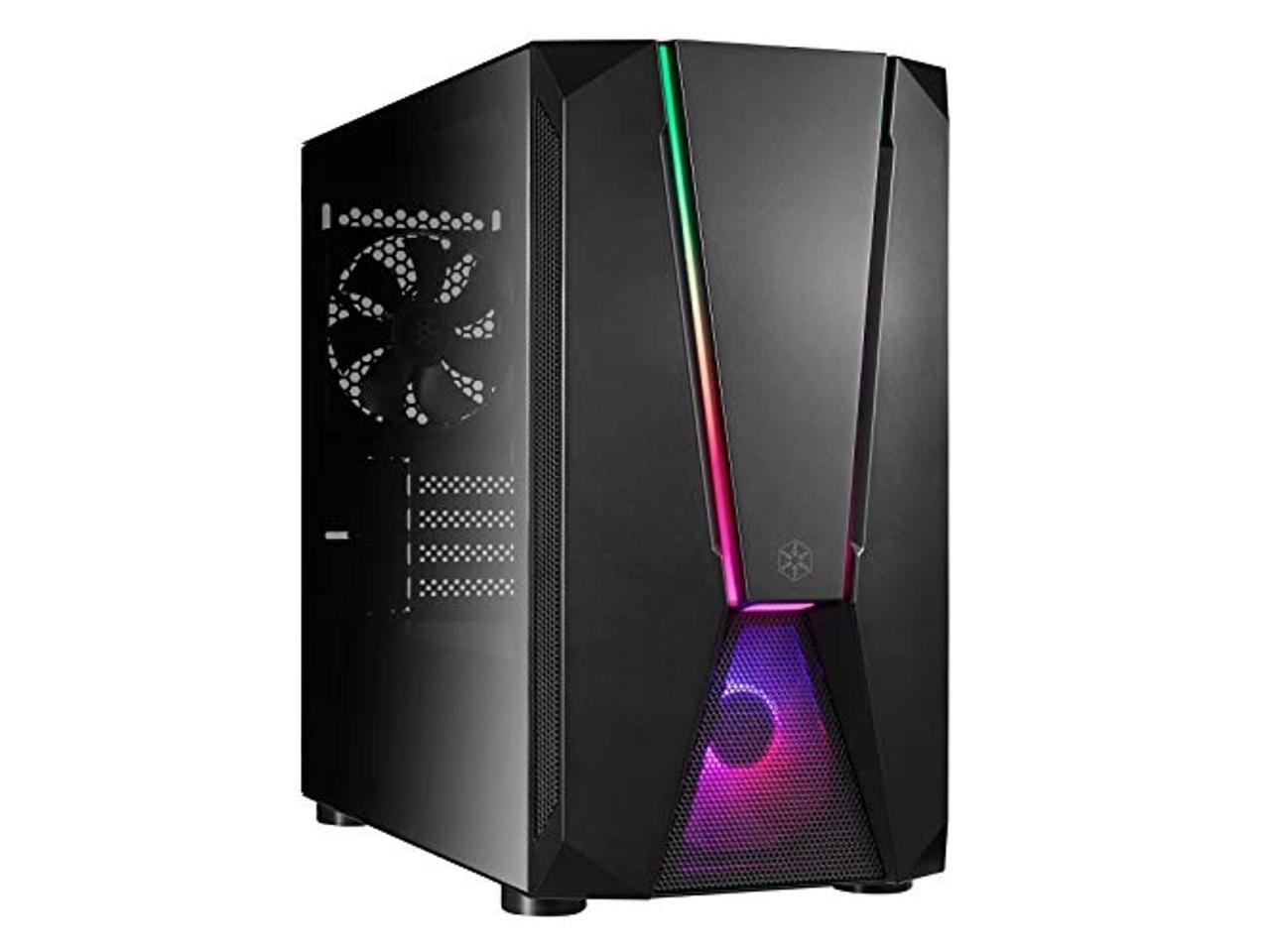 silverstone technology stylish and distinct tempered glass micro-atx gaming chas
