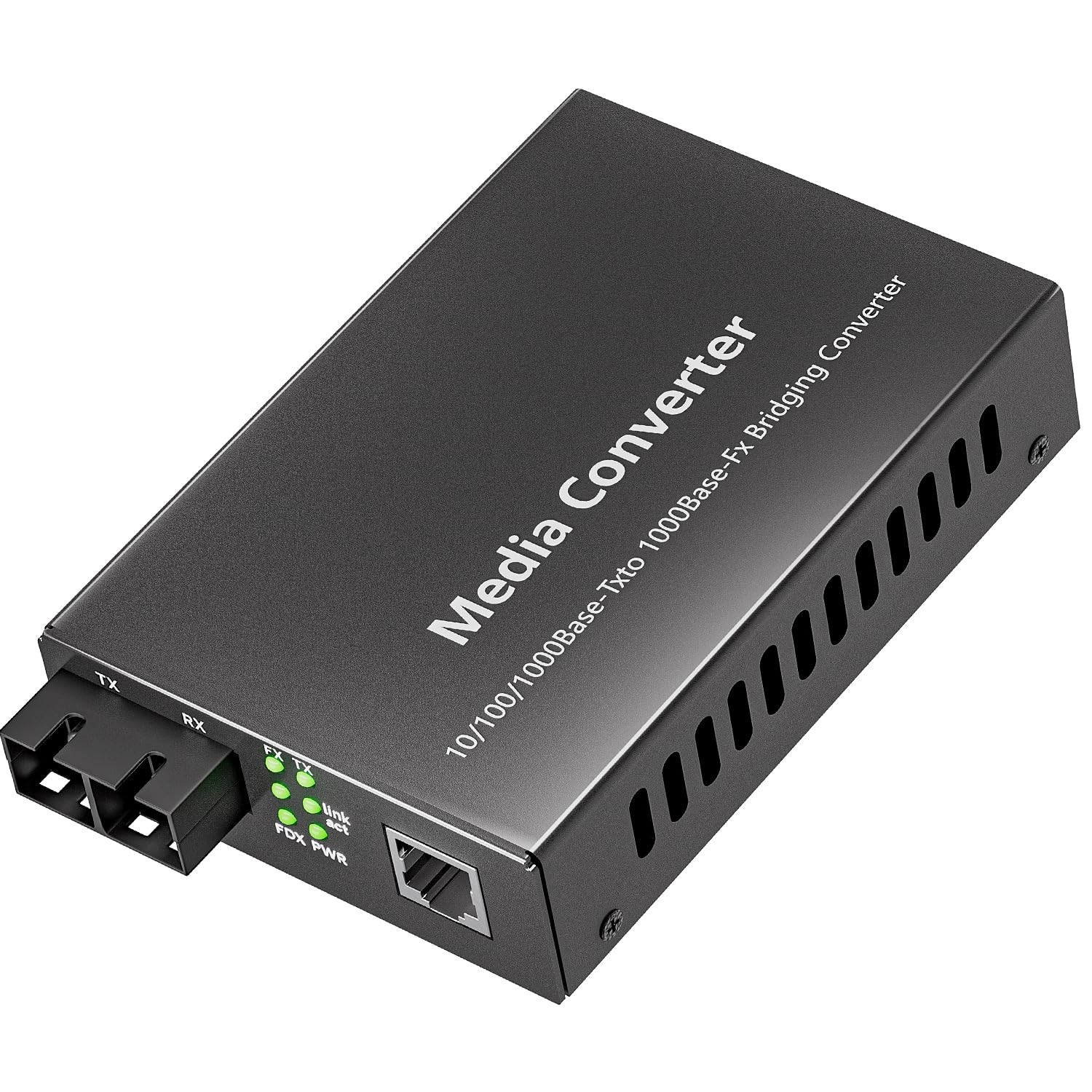 Gigabit SingleMode Fiber To Ethernet Media Converter 1000BaseLX 20km RJ45