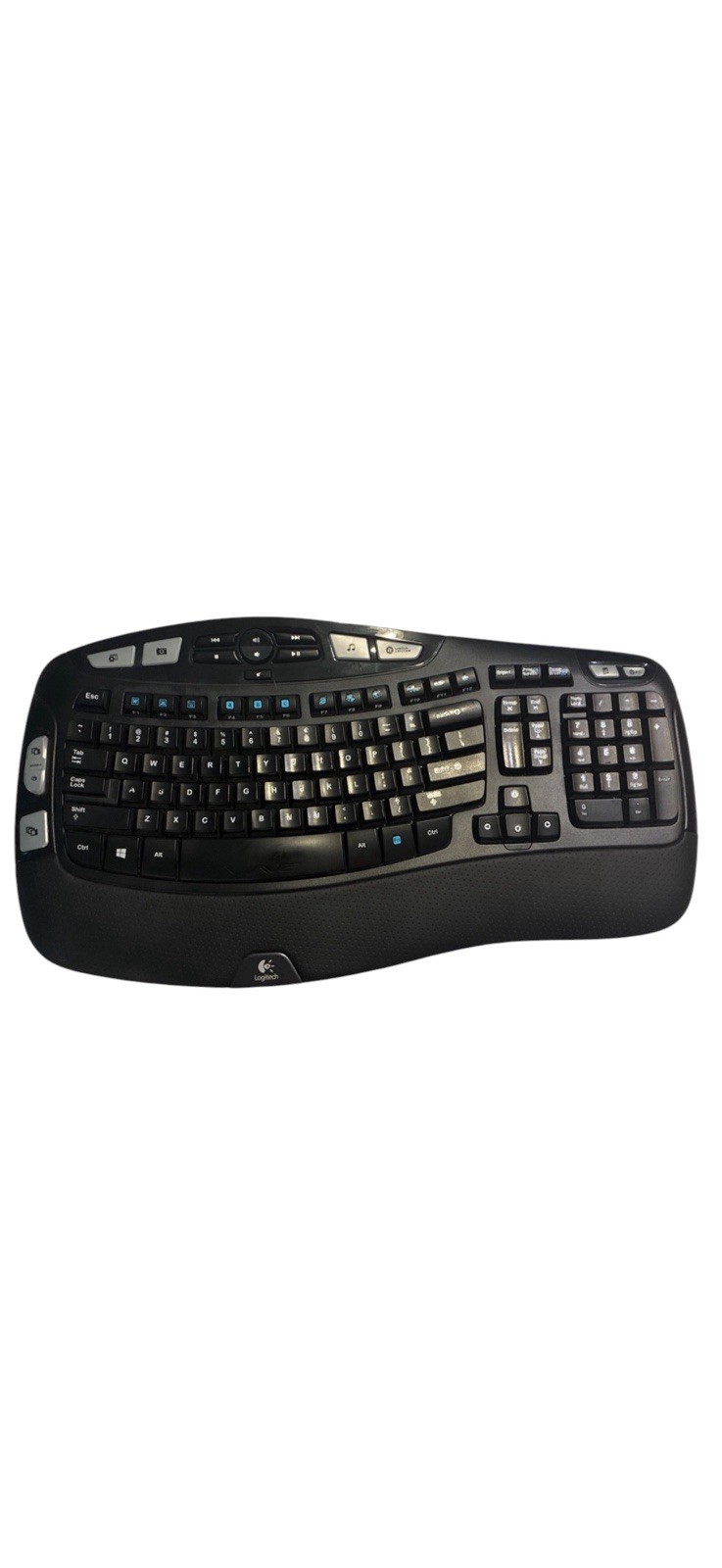 Logitech K350 Comfort Wave Ergonomic Wireless Keyboard Tested NO USB Dongle