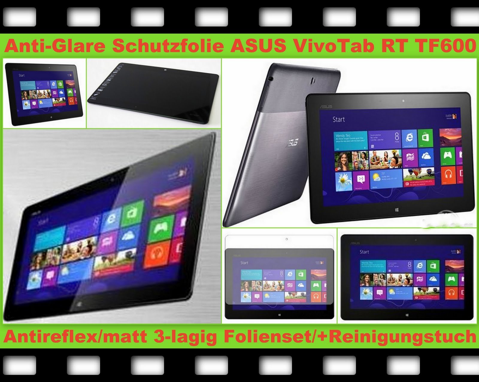 2x Anti-Glare Matte Screen Protector Film For ASUS Vivo Tab RT TF600 TF600T
