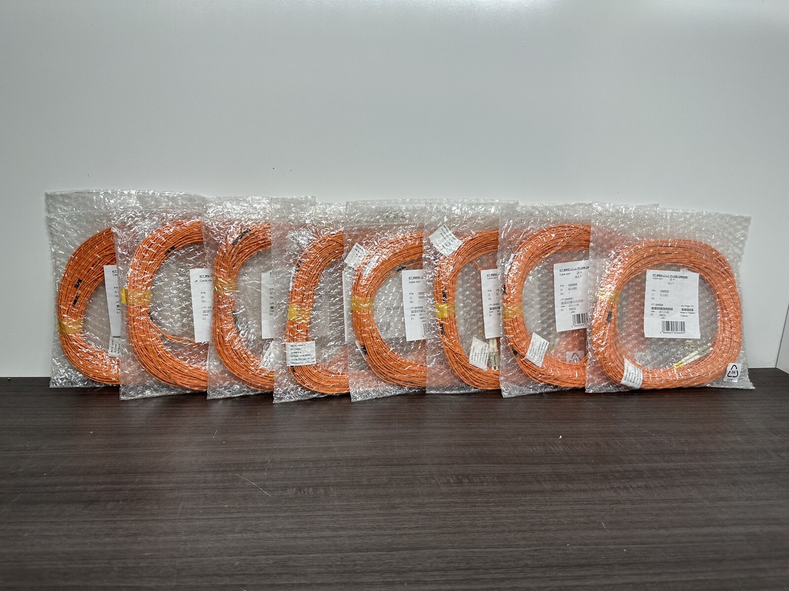 Lot Of 8 12R9915 MM50 25m 80ft LC-LC Fiber Channel Cable J14853 - A40