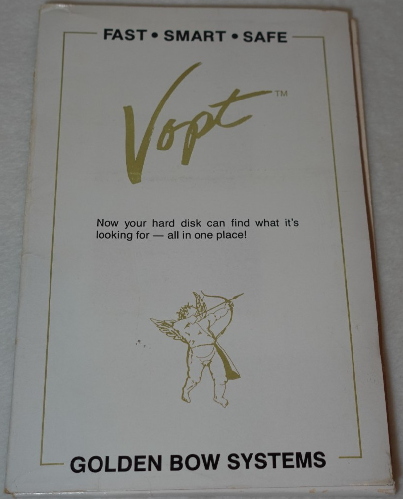 Vopt 1987 Golden Bow Systems Vintage 5.25 Diskette & Original Manual