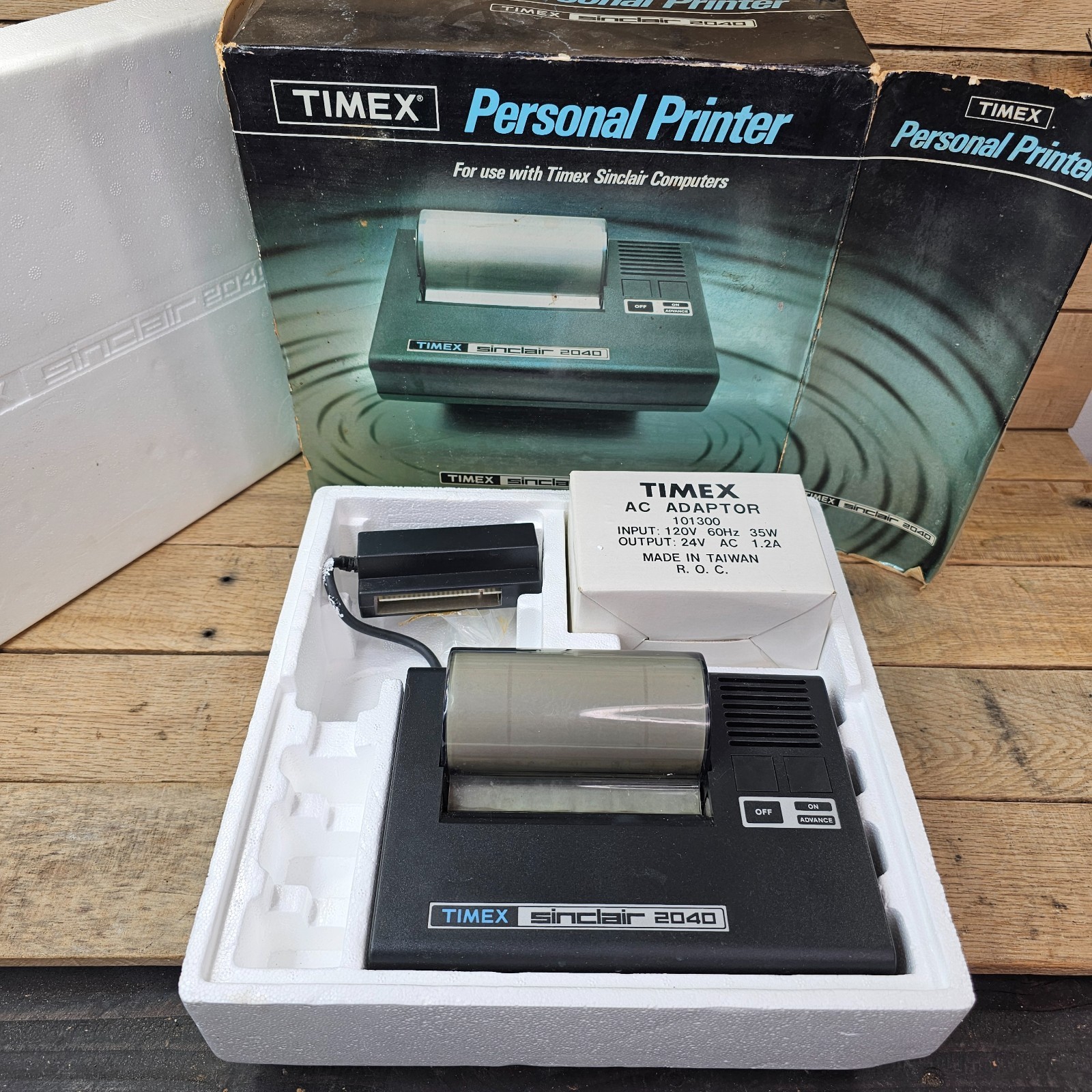 Vintage Timex Sinclair 2040 Personal Printer In Box No Power Adapter Untested