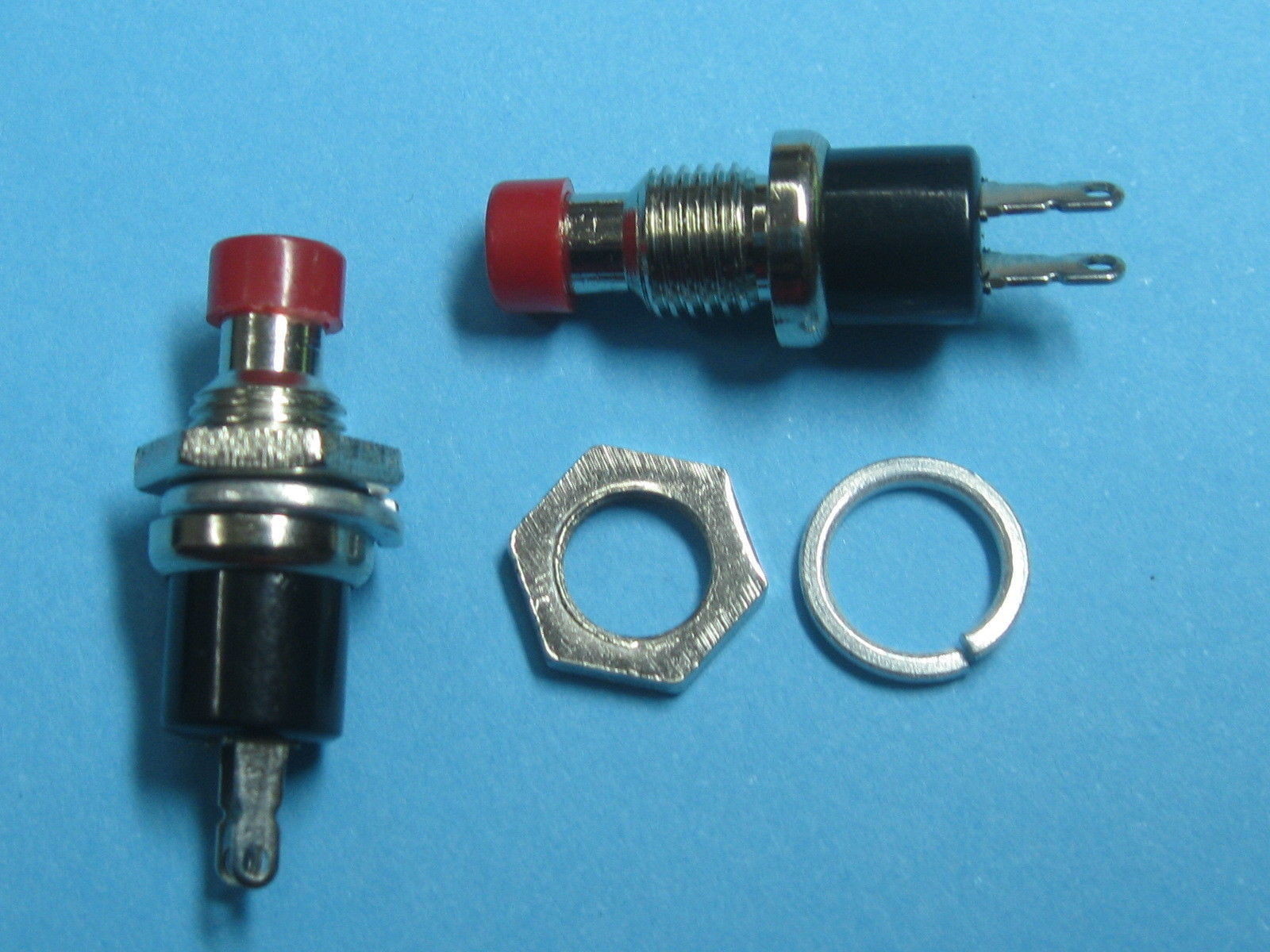 30 pcs Push OFF Red Cap SPST Mini Push Botton Momentary Switch 120V/6A 250V/3A