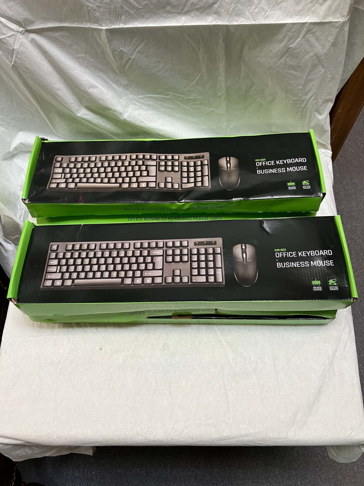 KM-001 USB Plug & Play Wired Office Keyboard & Business Mouse   QTY 6