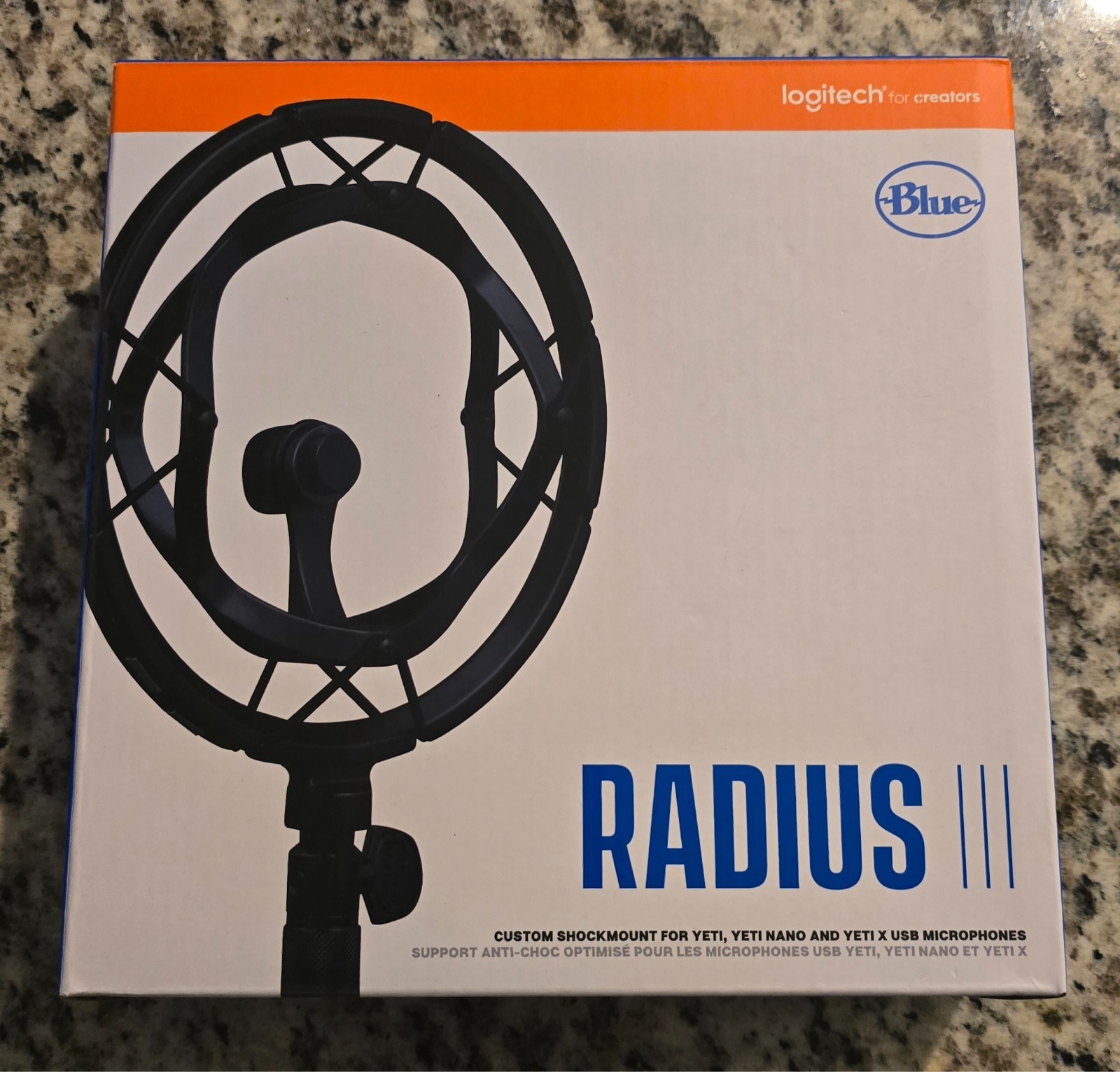 Logitech Blue Radius III Microphone Shockmount for Yeti & Yeti Pro USB Mic Black